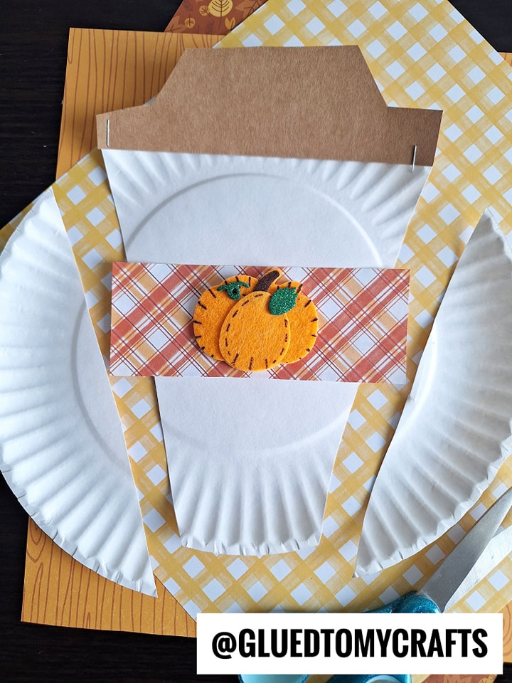 🍁 Paper Plate Pumpkin Spice Latte Cup... - Glued to My Crafts