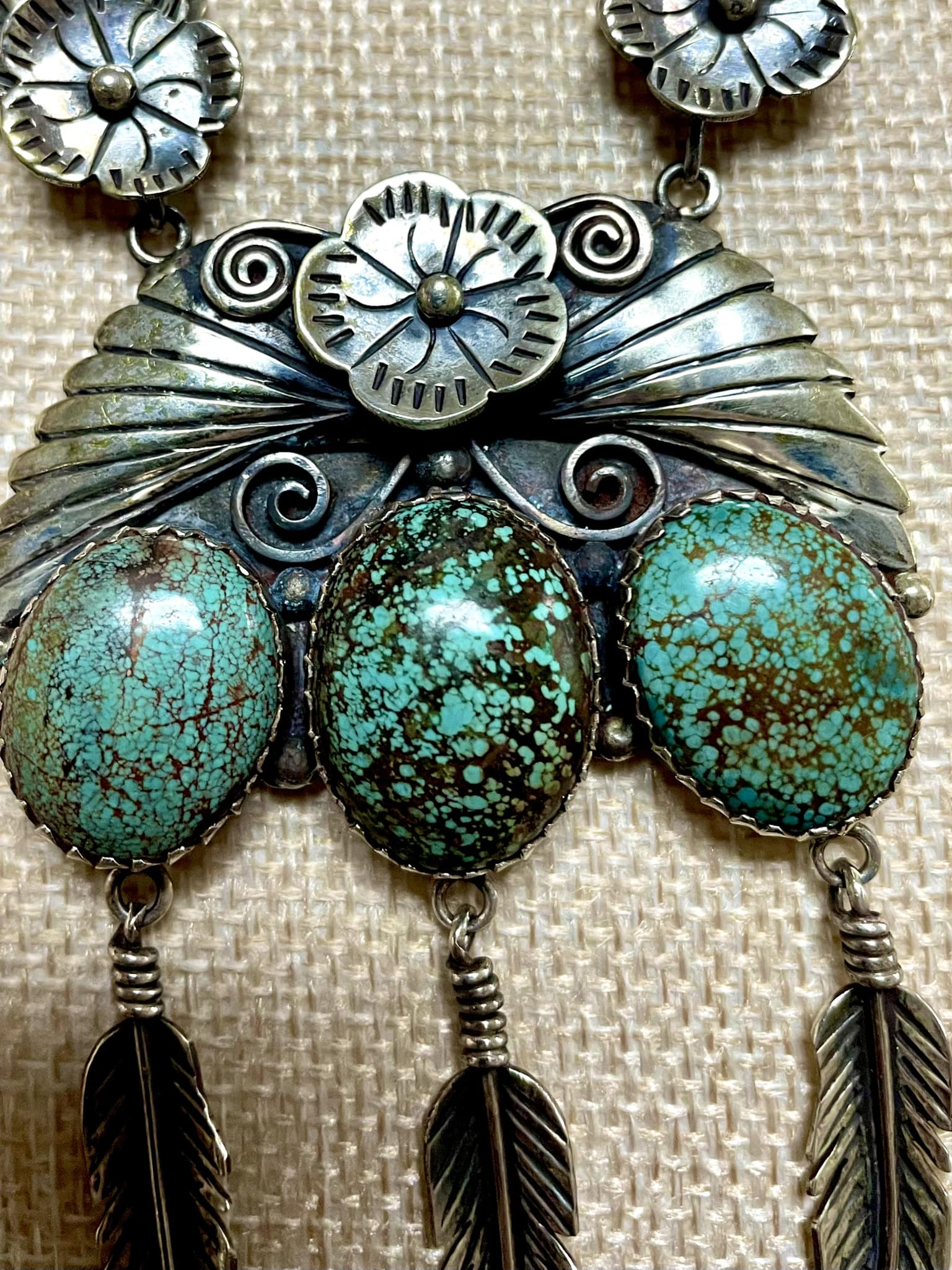 【vintage】Native Jewelry / <No.2676> Identify old turquoise jewelry with no markings?