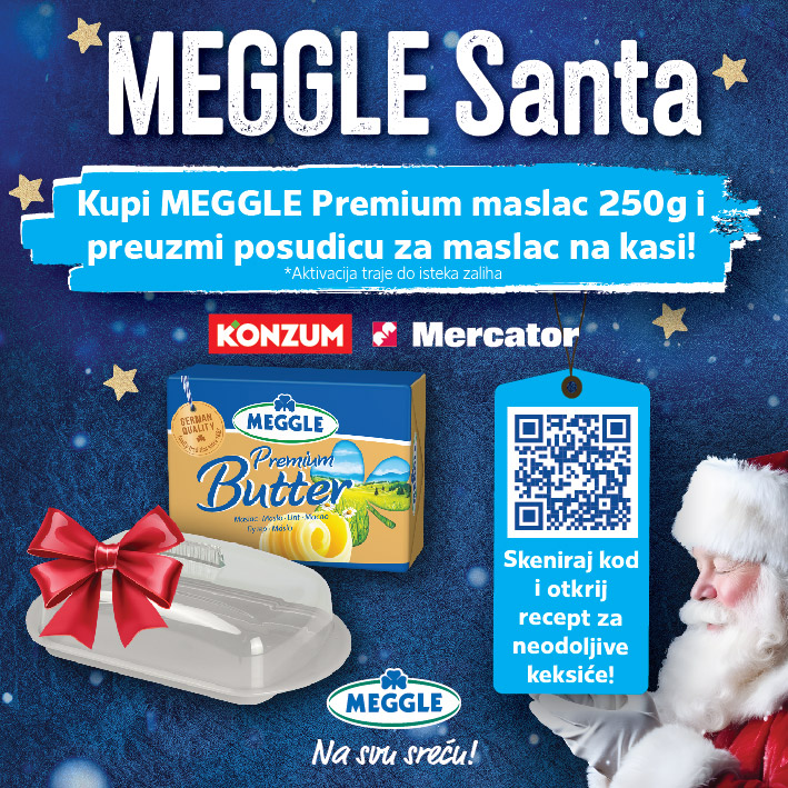 Mercator - 🎅 MEGGLE Santa donosi poklone! Kupi MEGGLE Premium maslac ...