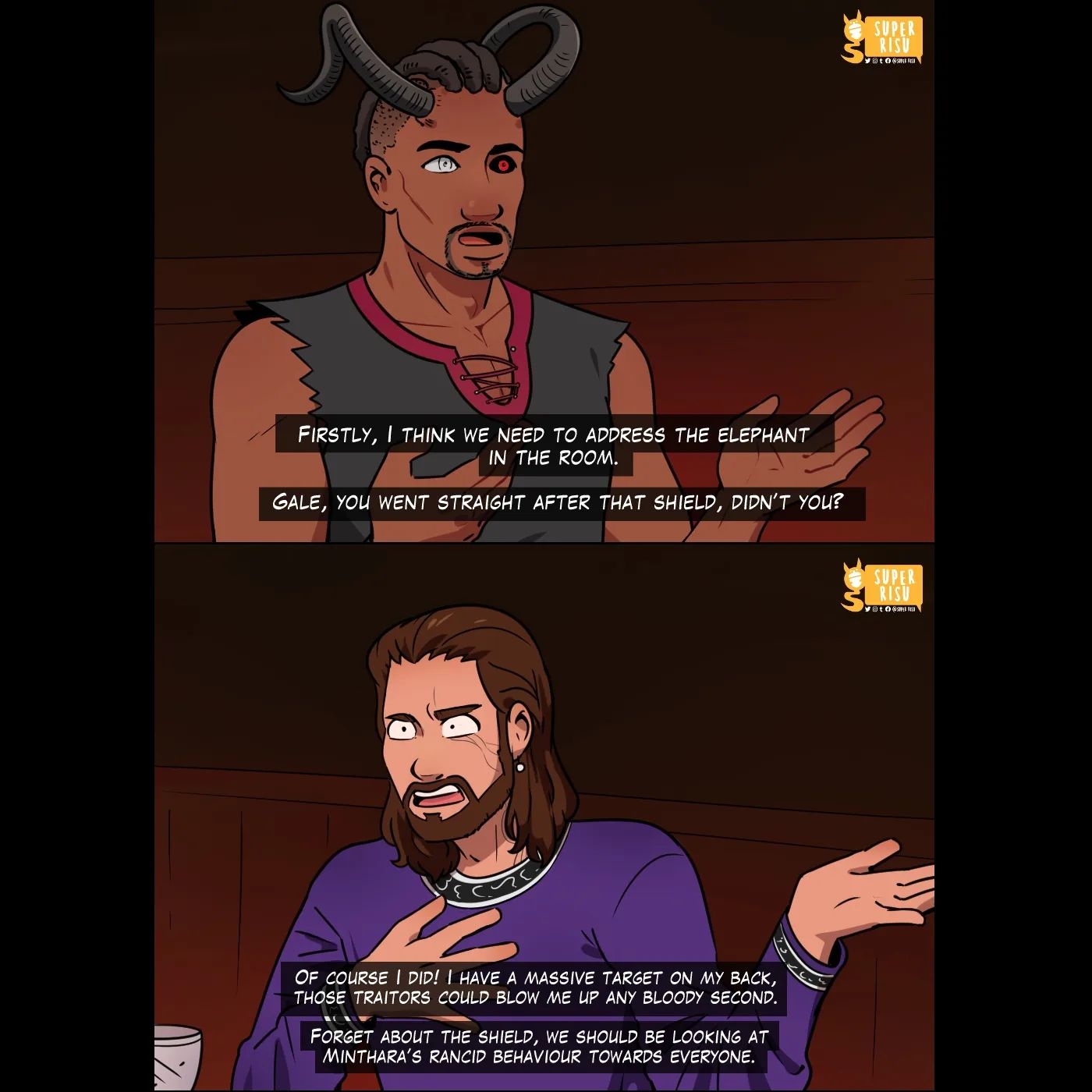 The Baldur's Gate 3 cast if they were... - Super Risu's art | Facebook