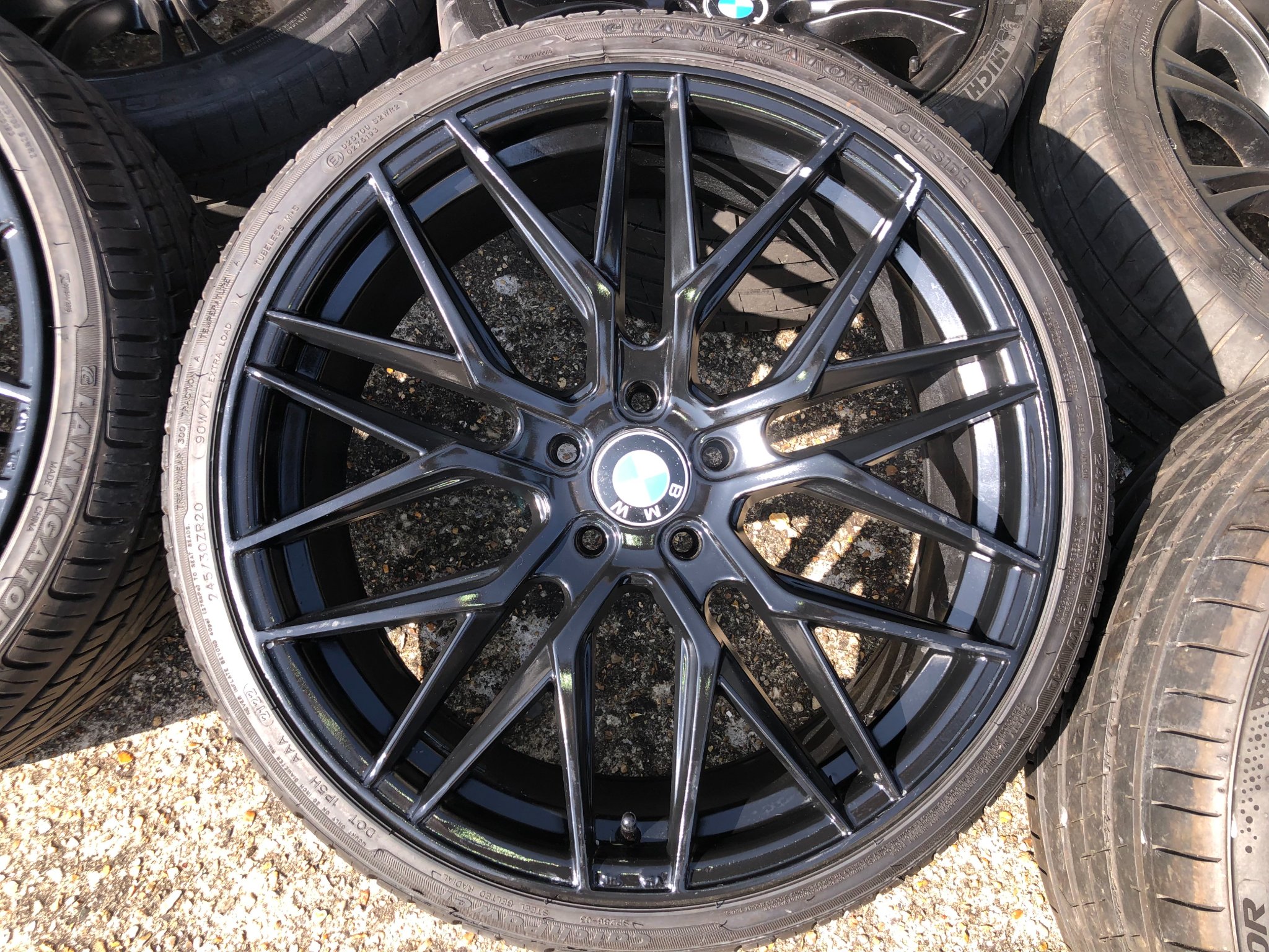 4x Set Of 20 inch Japan Racing JR28 Gloss Black Alloy Wheels With Tyres ...