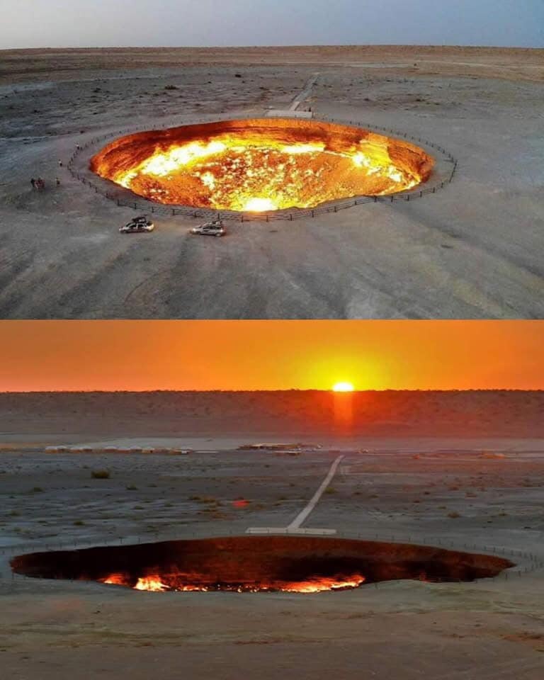 From 1971, A 9 metre wide and 30-metre deep crater has been