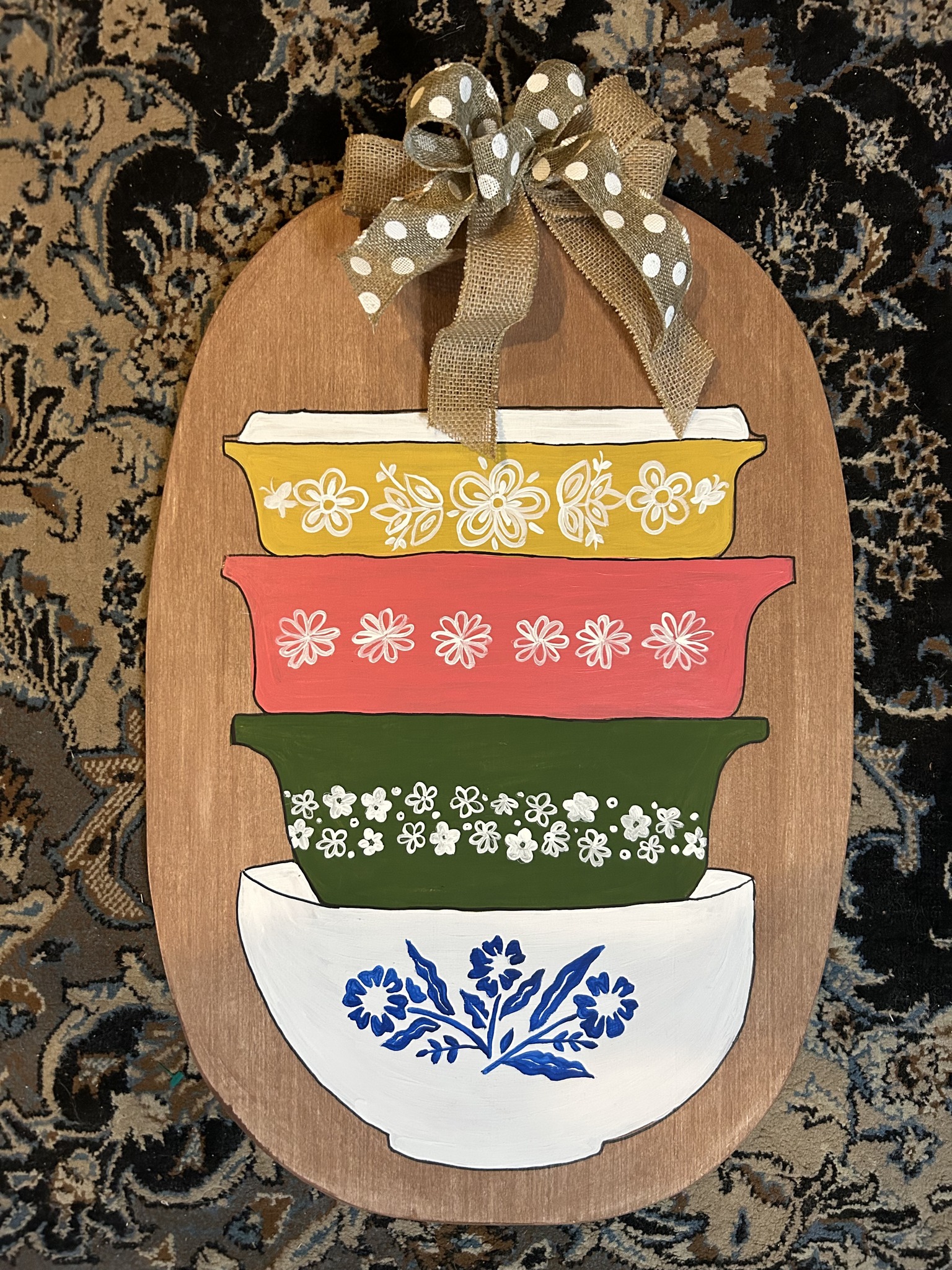 Pyrex door hanger paint party