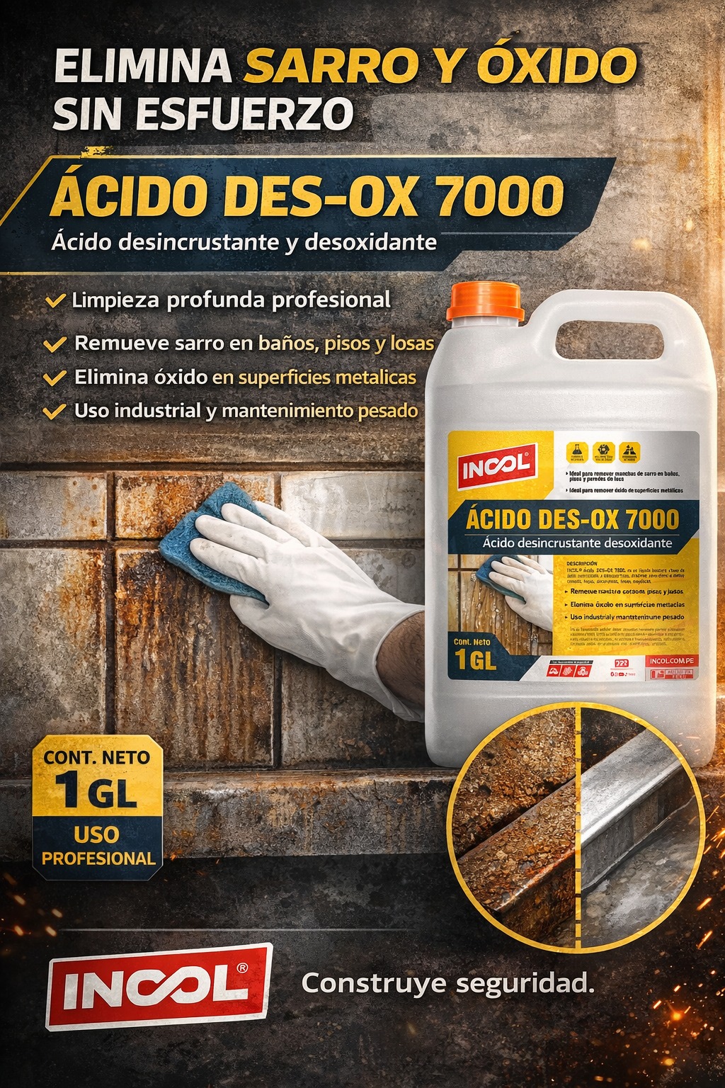 INCOL - 🧪 ÁCIDO DES-OX 7000 – INCOL® Potente ácido desincrustante y ...