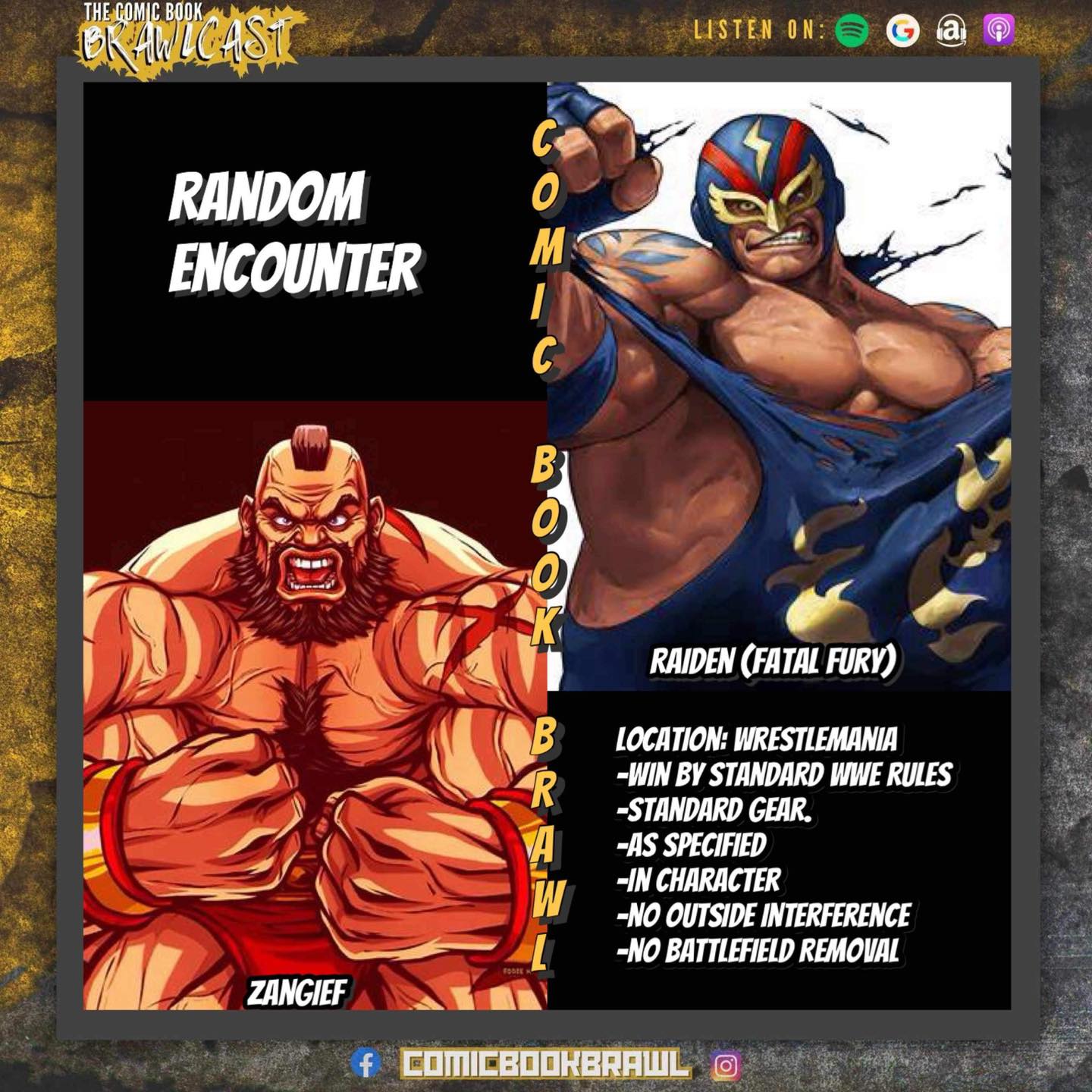Raiden (Fatal Fury) VS Zangief... - Comic Book Brawl | Facebook