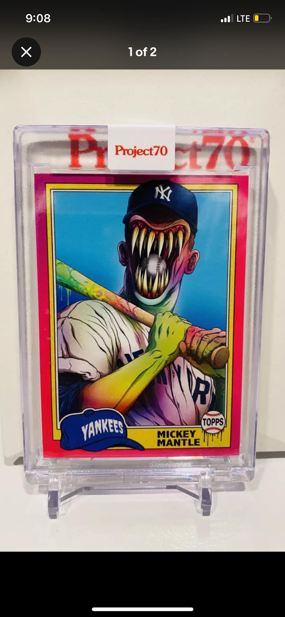 2021 Topps Project70 #885 PR1187 Mickey Mantle Value Baseball