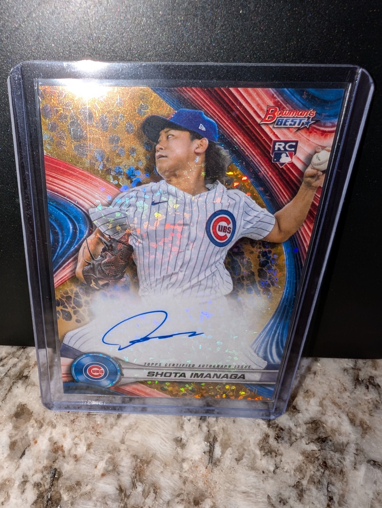 Value of Bowman Best case hit auto card?