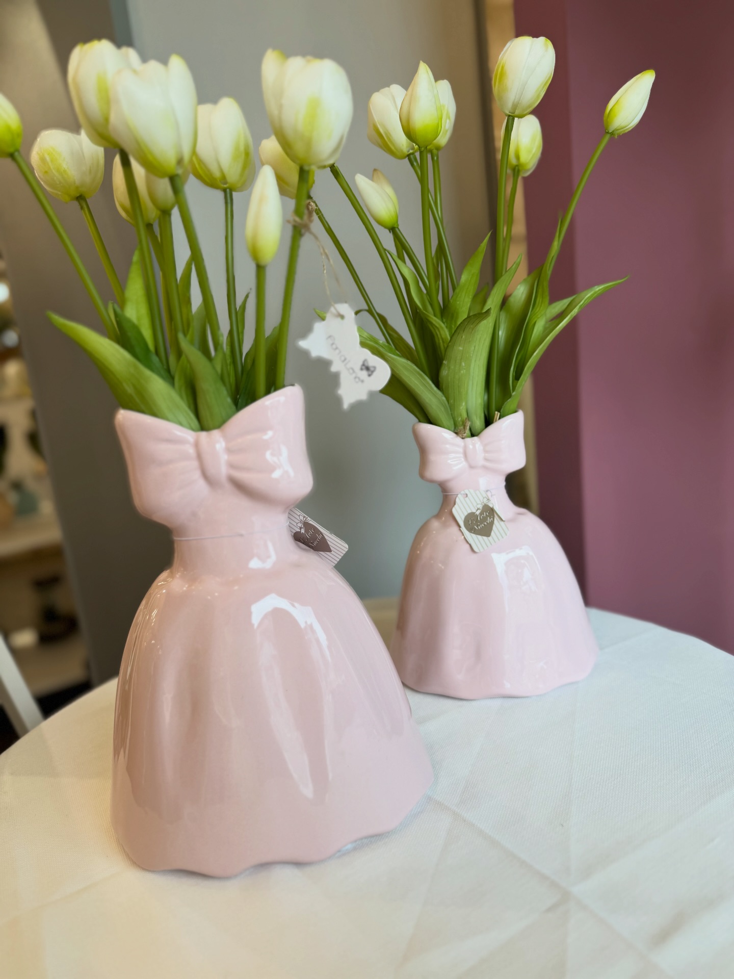 Disoza Fiocco Verde Vasi Decorazioni da tavola Ceramica Vaso moderno Vaso vintage per fiori di pampa Fiori secchi Vaso da fiori Vasi per matrimoni Porcellana Vaso da tulipani Cucina Ufficio