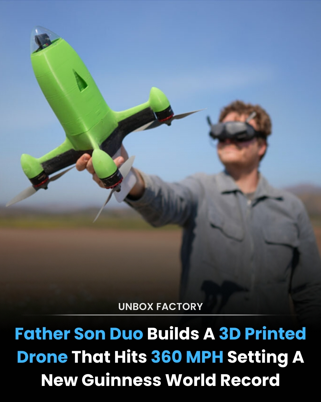 Father-son team creates 3D-printed drone reaching 360mph