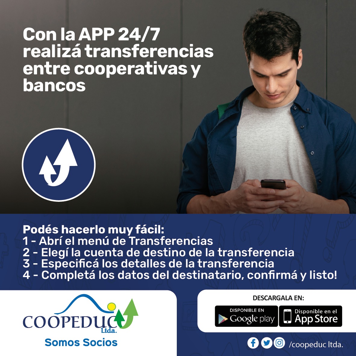 Coopeduc Ltda. - Descarga la APP 24/7 de COOPEDUC y... | Facebook