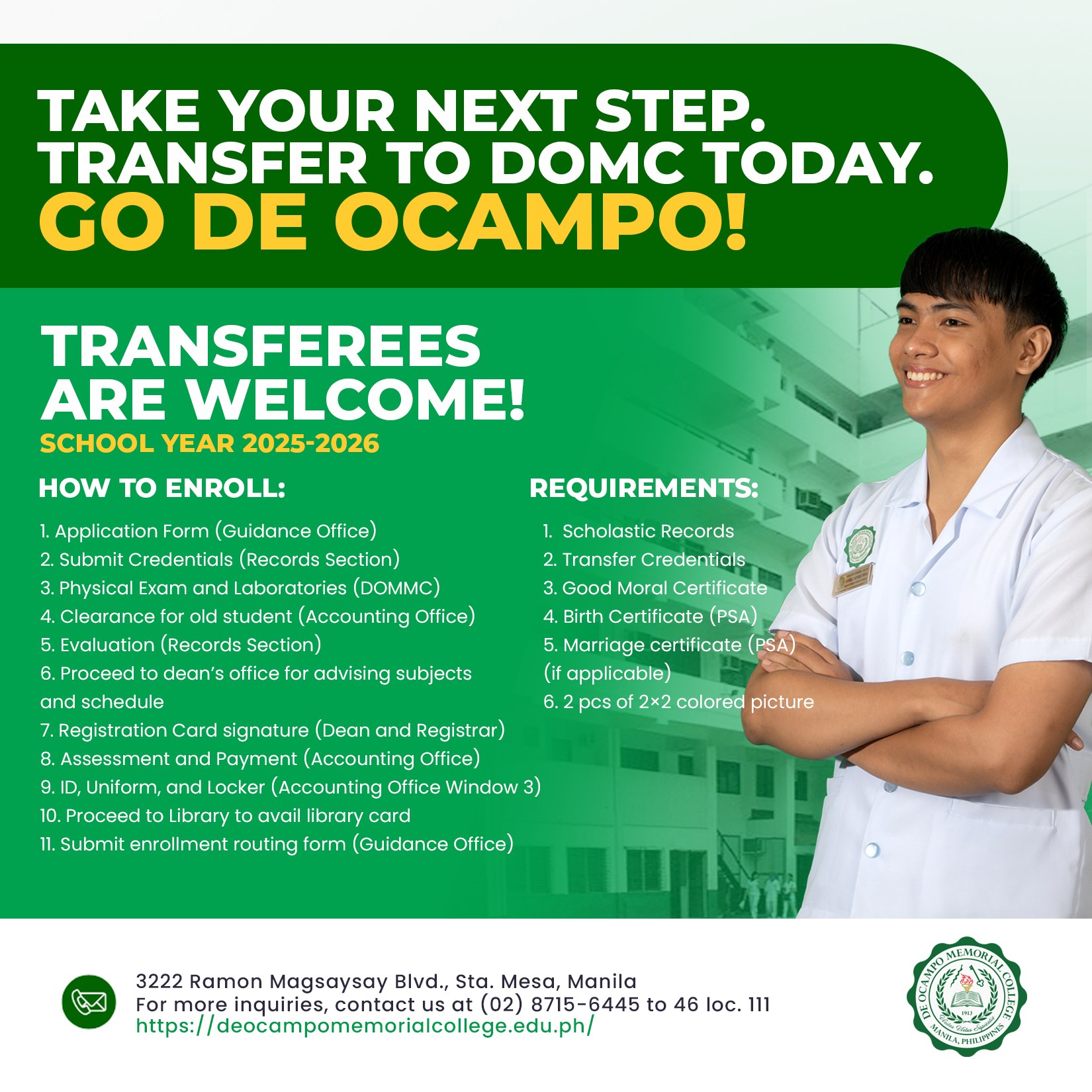 Ready... - De Ocampo Memorial College - Registrar's Office | Facebook
