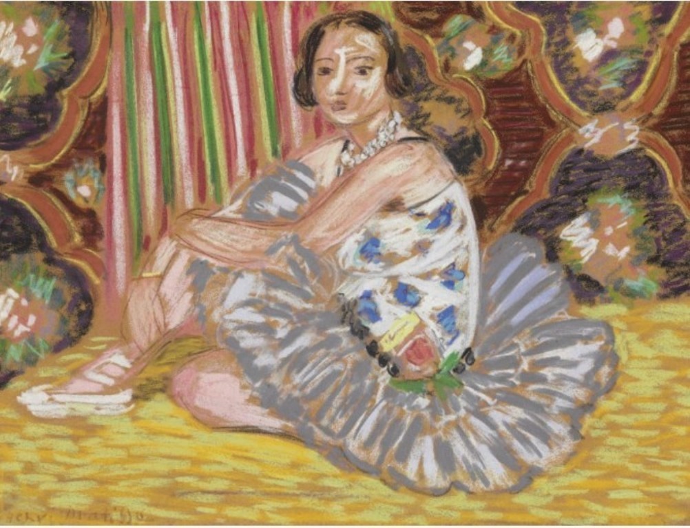 サンドアート絵画 LA DANSEUSE Henri Matisse - La danseuse, 1925. Pastel on paper, 17¾ x 23¾ in