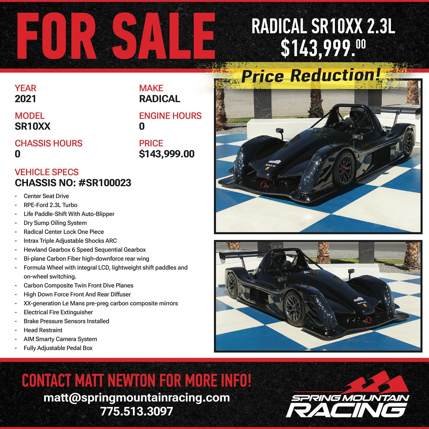 !FOR SALE! 2021 Radical SR10XX... - Spring Mountain Racing | Facebook