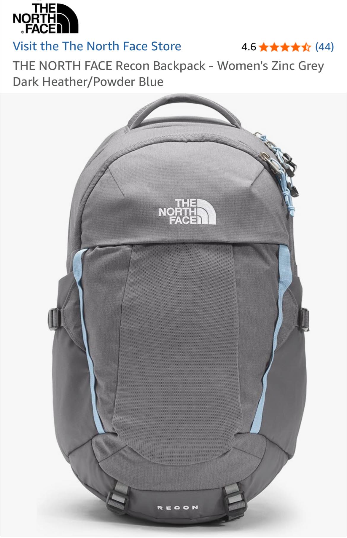 north face backpack zinc grey heather/powder blue THE Women's Borealis Commuter Laptop Backpack, Minimal Dark Heather/Zinc Grey/Cave Blue, One Size Clothing, Shoes & Accessories This Womens The North Face Borealis Backpack is the perfect backpack for your everyday adventures The North Face Women's Jester