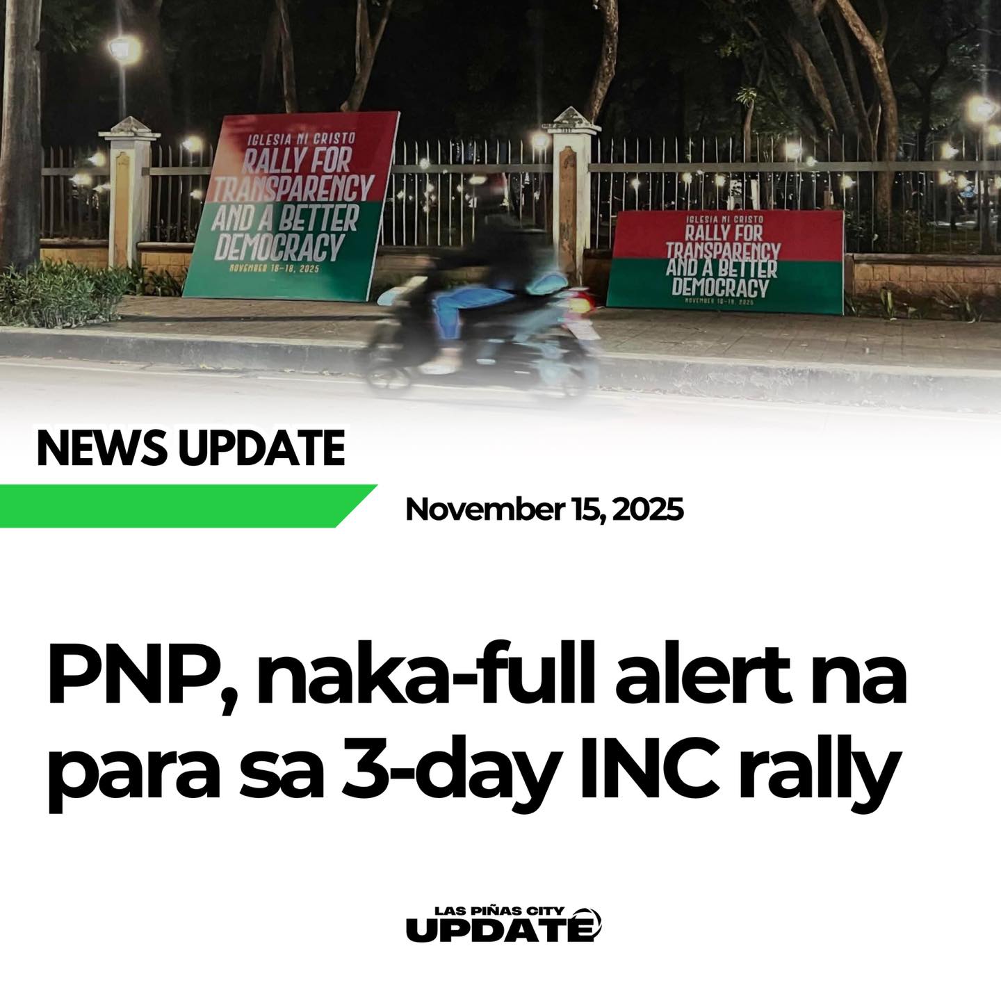 Las - PNP, NAKA-FULL ALERT NA SA INC RALLY ⚠️ Nakahanda na ang buong ...