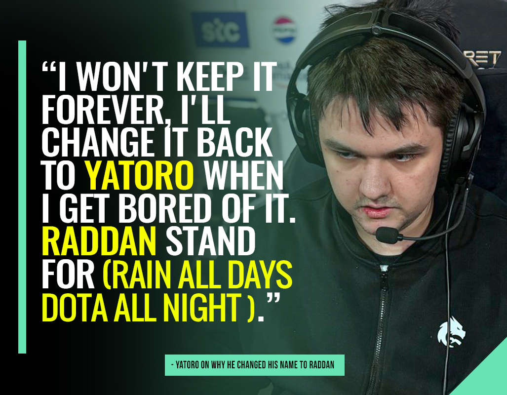 Yatoro on why he changed his name... - IG [-Invictus Gaming] | Facebook
