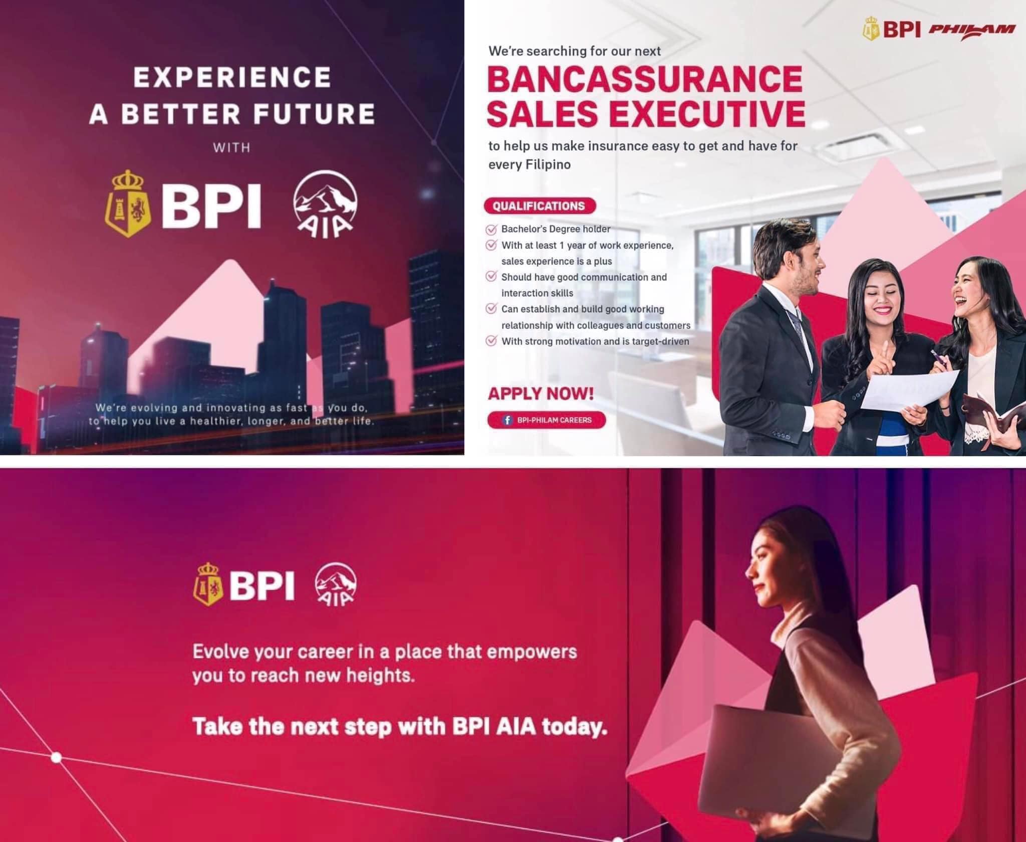 Hiring - BPI-AIA is URGENTLY HIRING!! Fulltime/Salaried Over the phone ...
