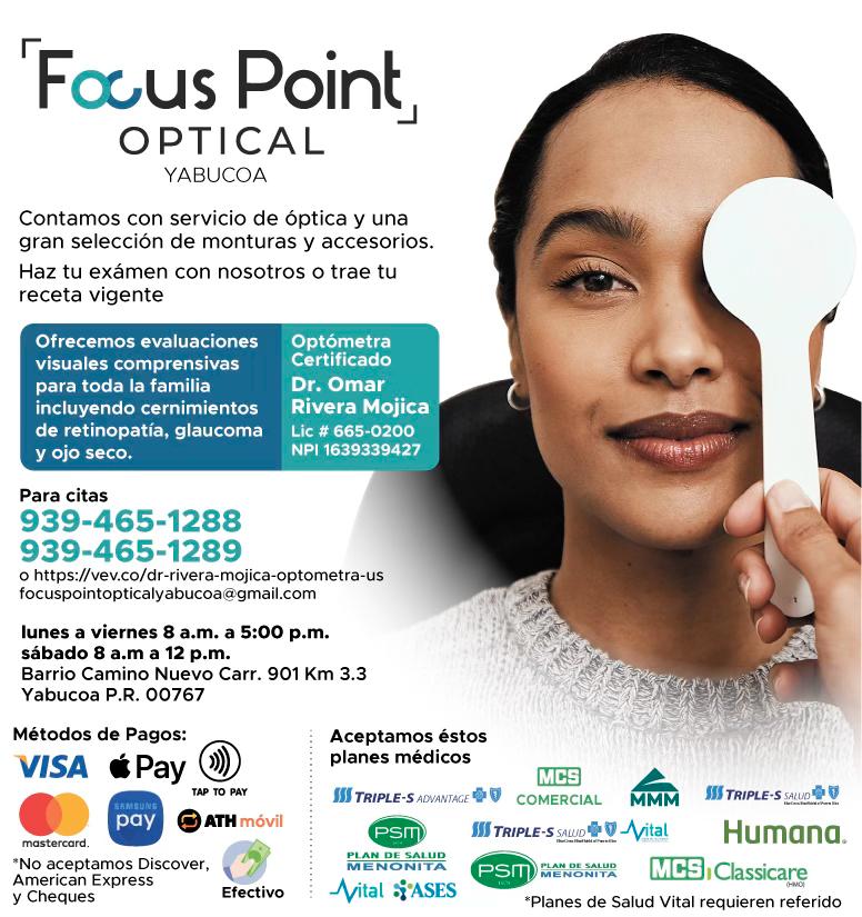 👓 ¡Visita Focus Point Optical en... - Periódico La Esquina | Facebook