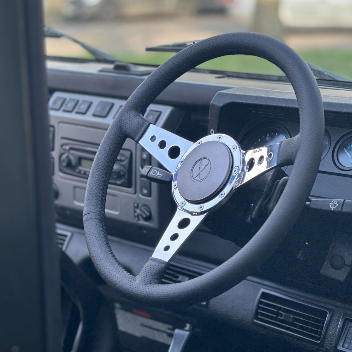 MOTA-LITA MK4 BLACK PERFORATED LEATHER STEERING WHEEL NEW TO