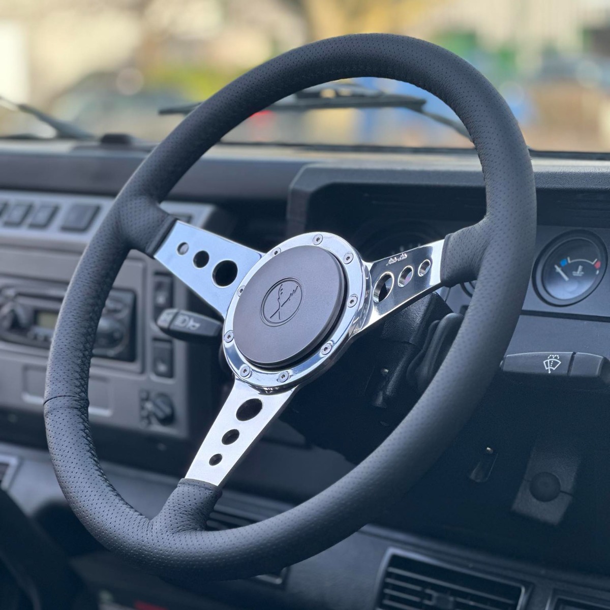 MOTA-LITA MK4 BLACK PERFORATED LEATHER STEERING WHEEL NEW TO