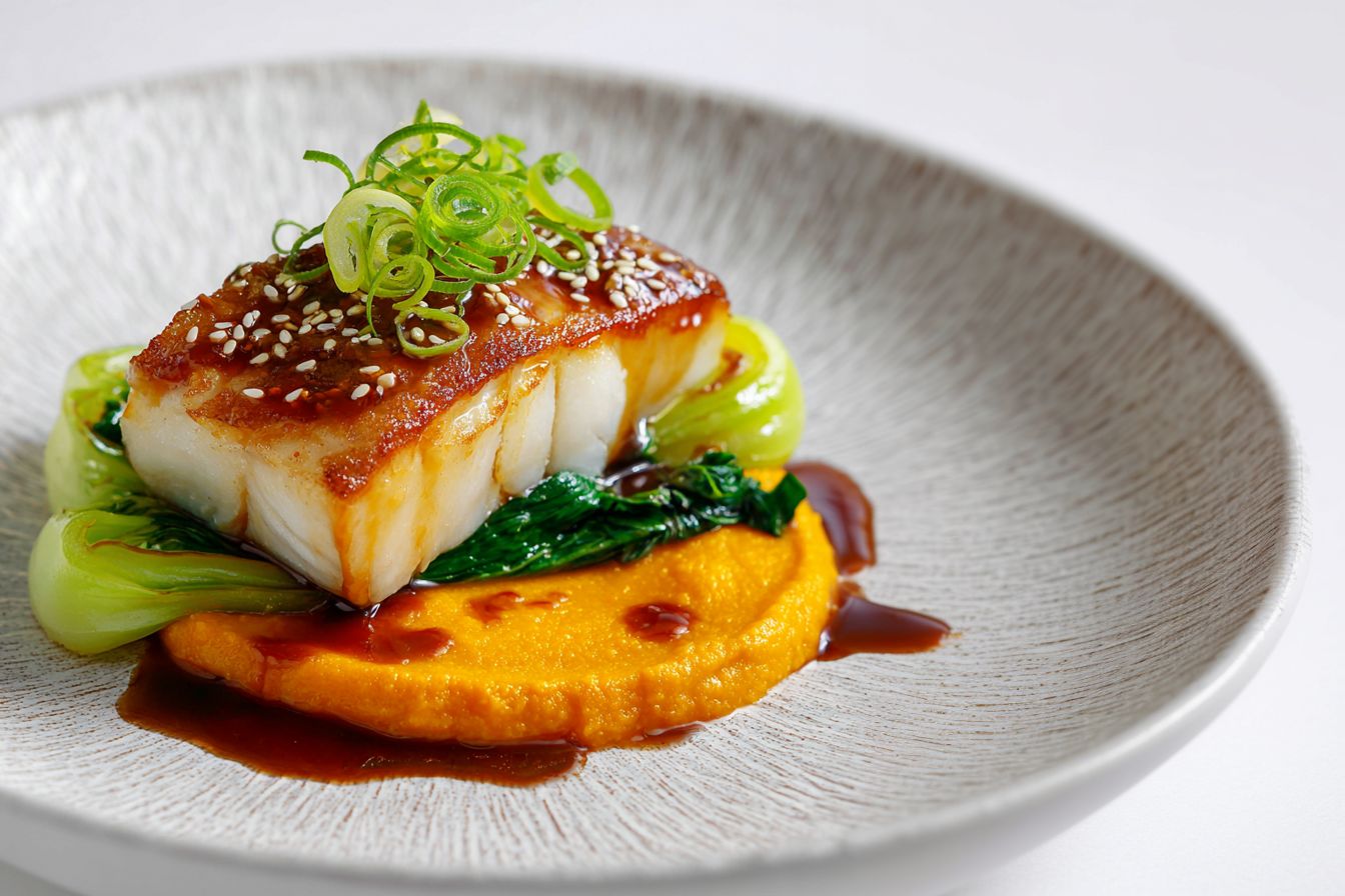 Byron - Pan-Seared Haddock with Caramel Fish Sauce Glaze, Bokchoy and ...
