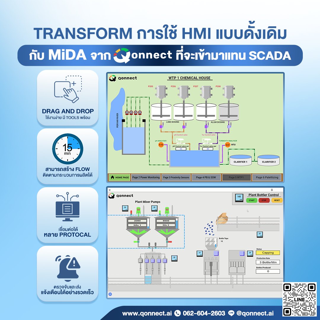 Qonnect - บอกลาระบบ SCADA แบบเก่า Transform การใช้ HMI... | Facebook