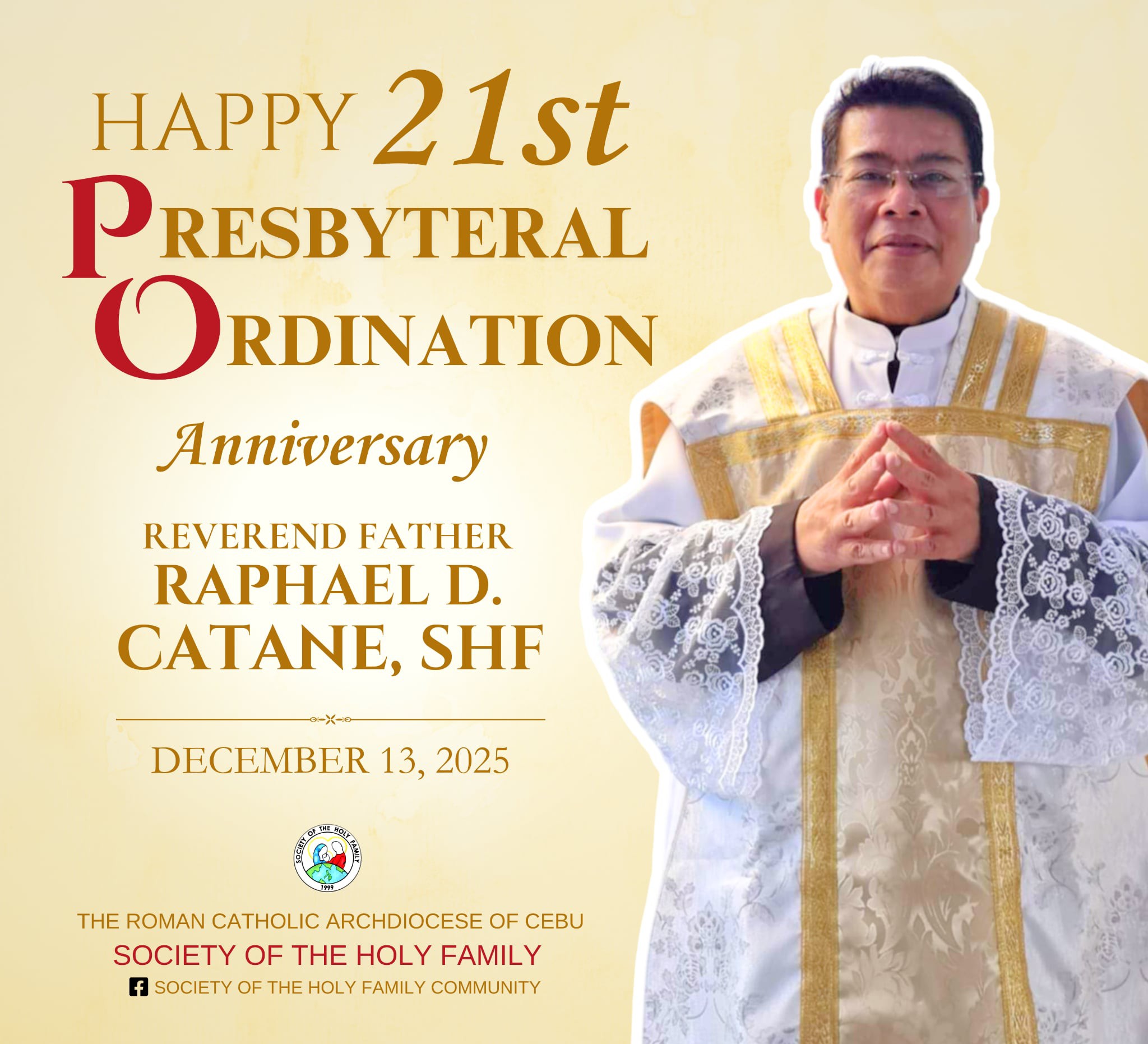 𝐓𝐔 𝐄𝐒 𝐒𝐀𝐂𝐄𝐑𝐃𝐎𝐒 𝐈𝐍... - Society of the Holy Family Community | Facebook
