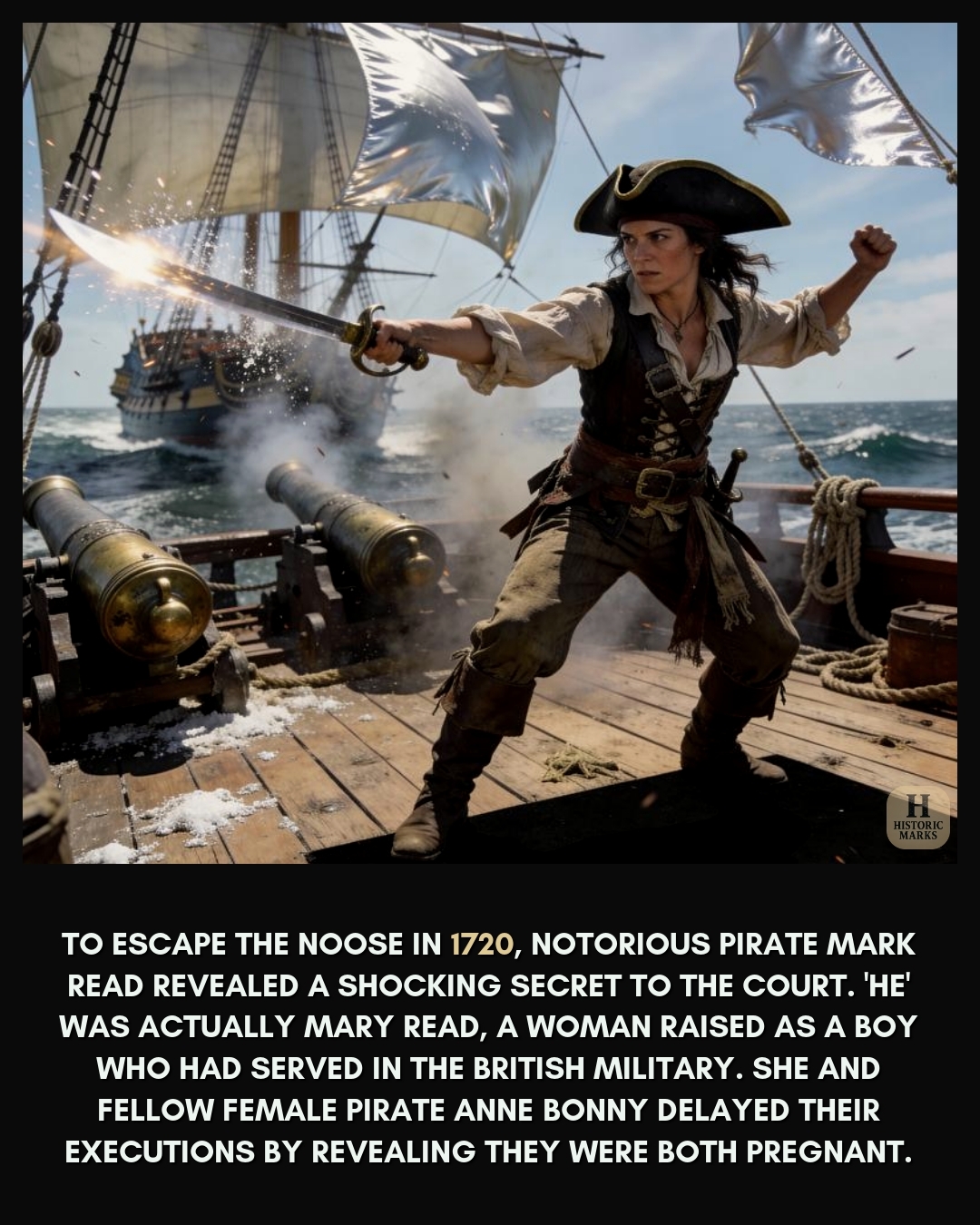 Historic - In 1720 Jamaica, the captured pirate crew of 'Calico Jack ...