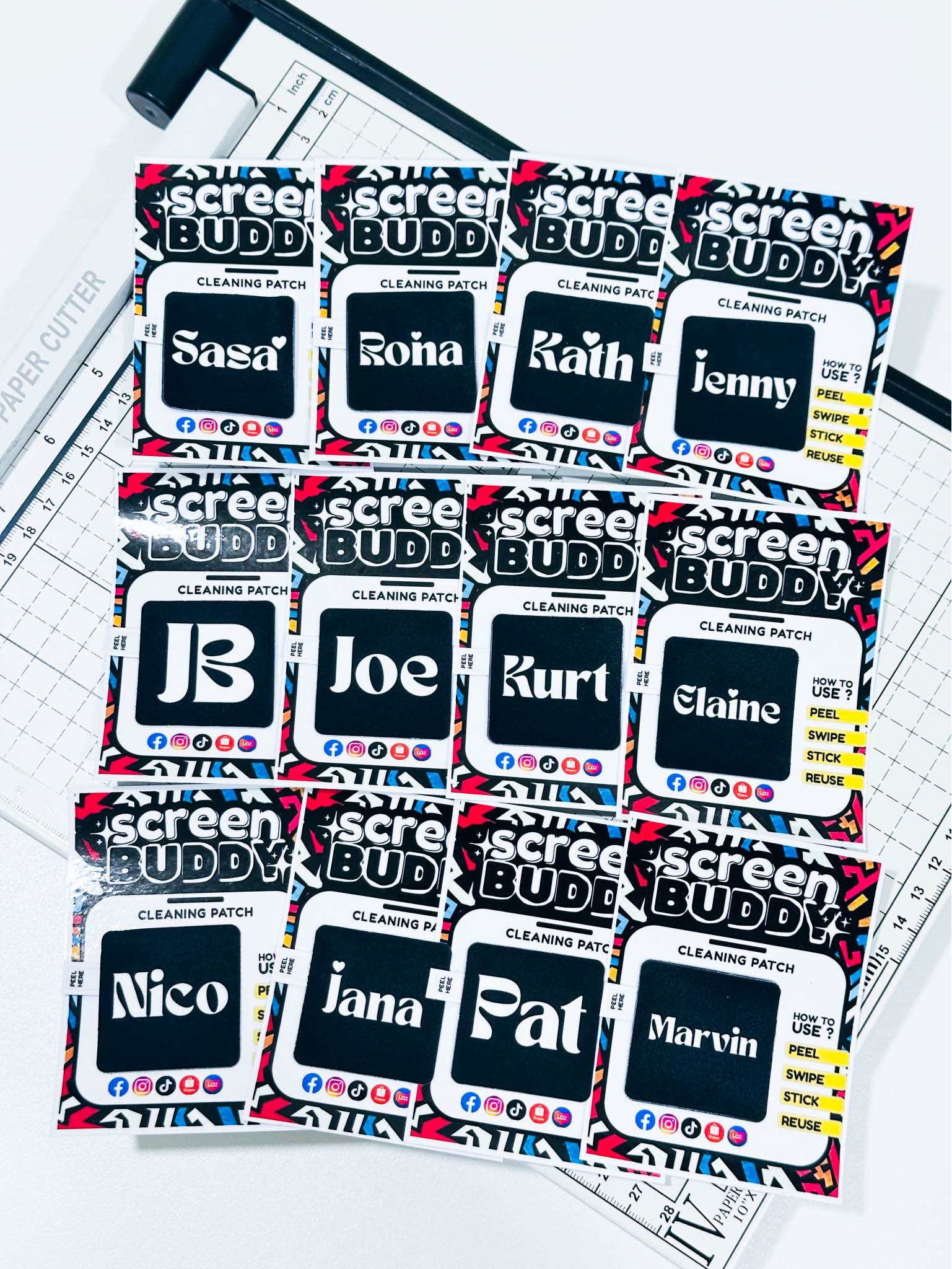 Screen Buddy | Microfiber Screen Cleaner Sticker | Custom Name ...