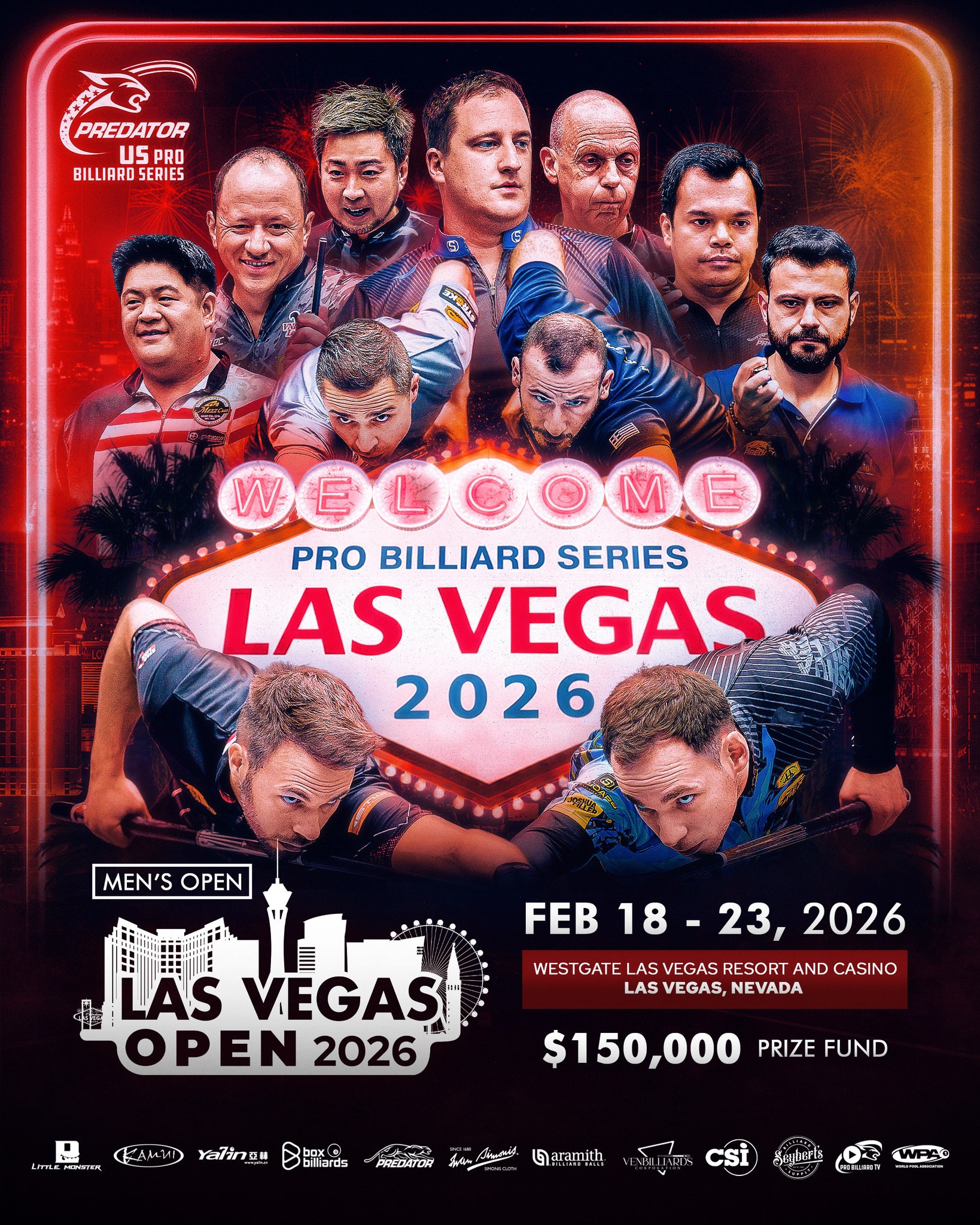 Box - DANH SÁCH CƠ THỦ THAM DỰ LAS VEGAS MEN'S OPEN 2026 🏆 🇵🇷 Alan ...