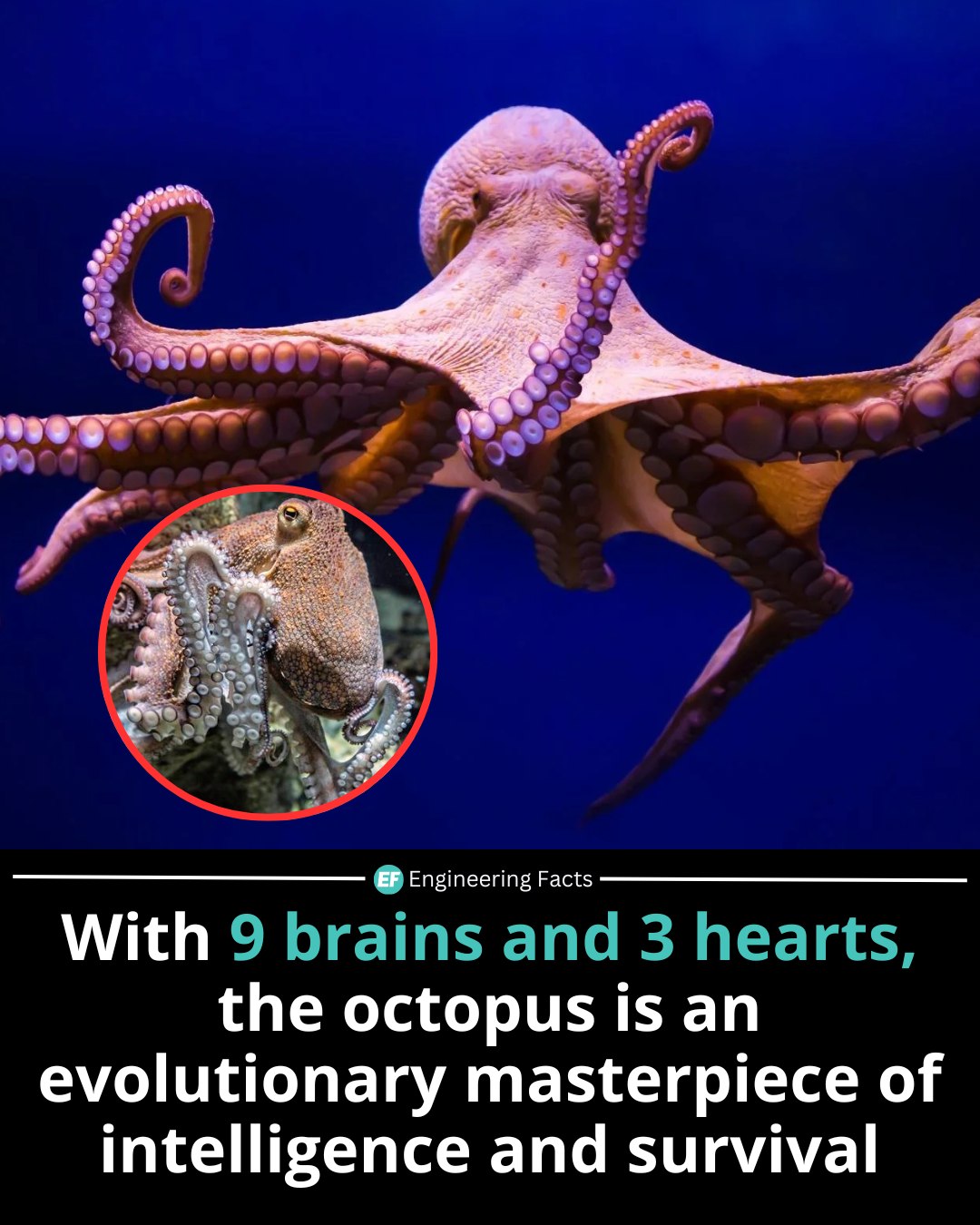 An octopus has a central brain plus... - Engineering Facts | Facebook