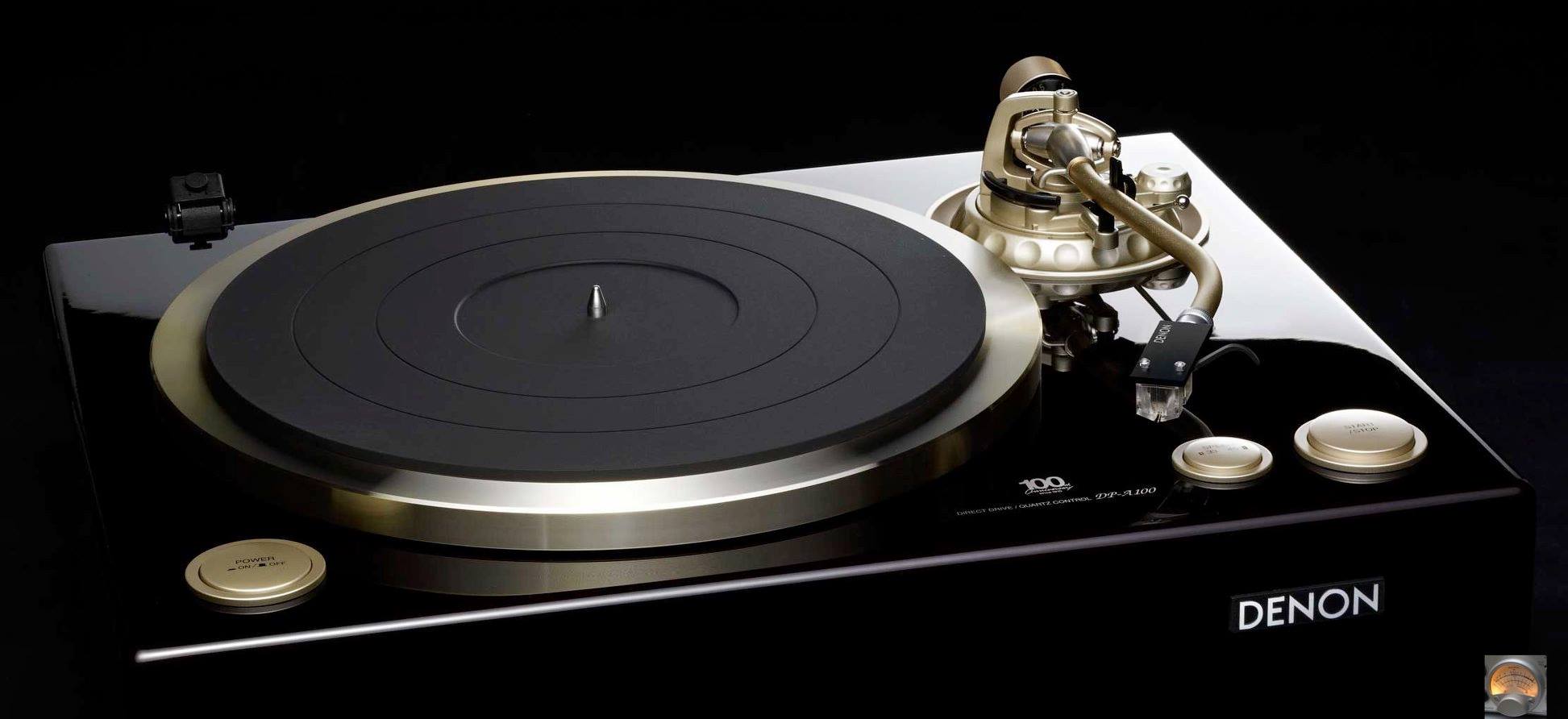 Denon DP-100A turntable.
