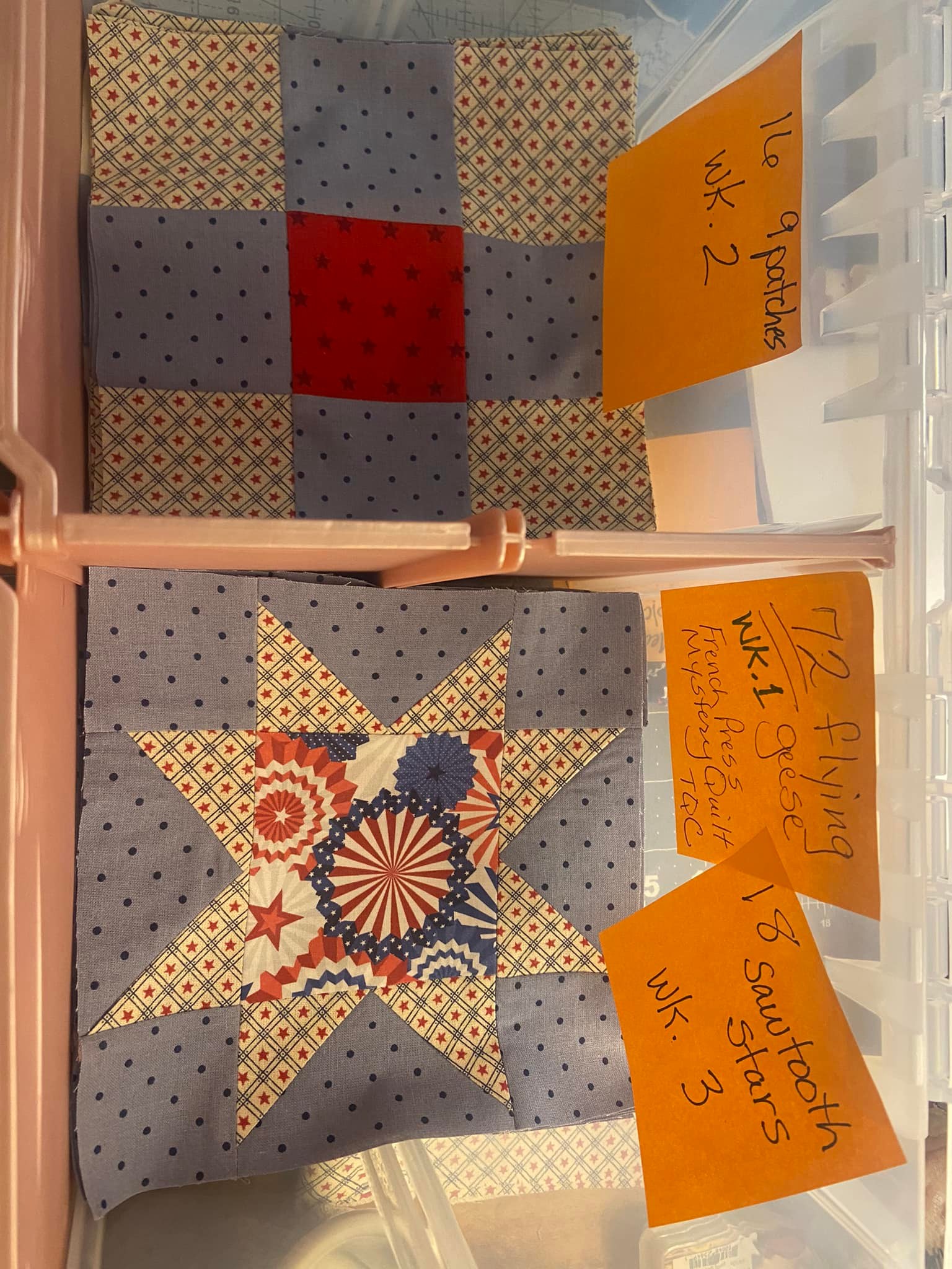 Sewing projects after surgery, including civil war quilt