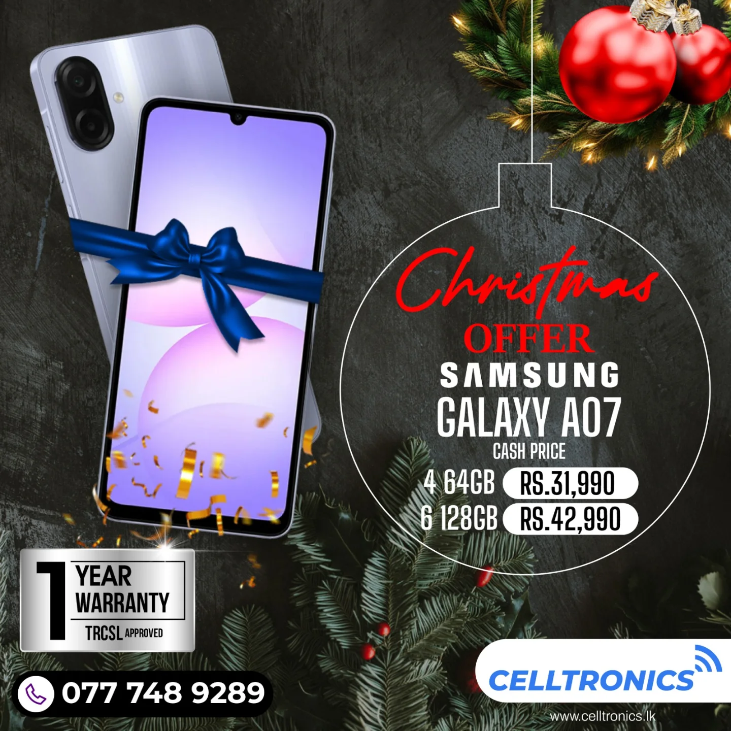 Celltronics - Celebrate Christmas with a brand-new Galaxy A07 🎅📱 ...