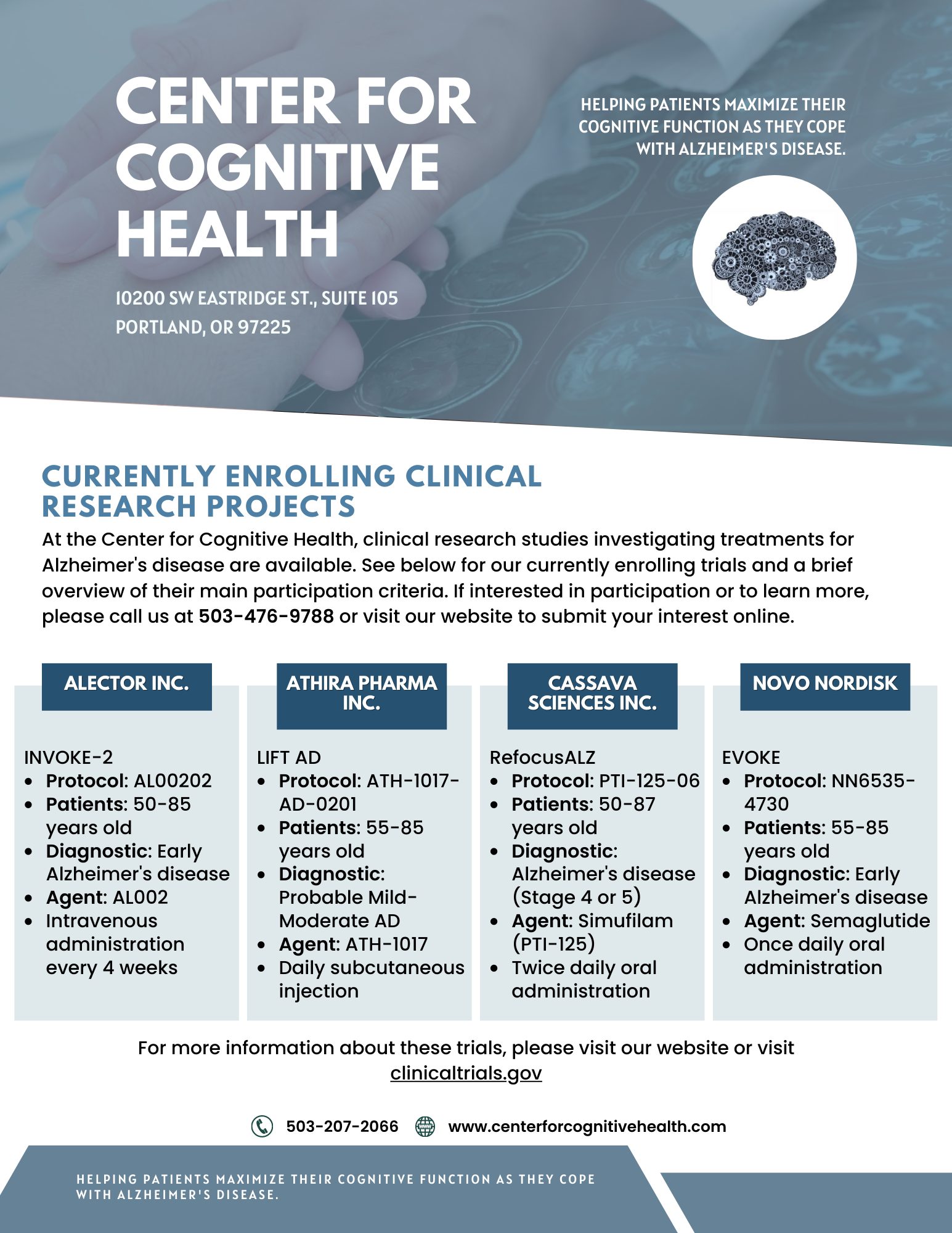 Center for Cognitive Health | Portland OR