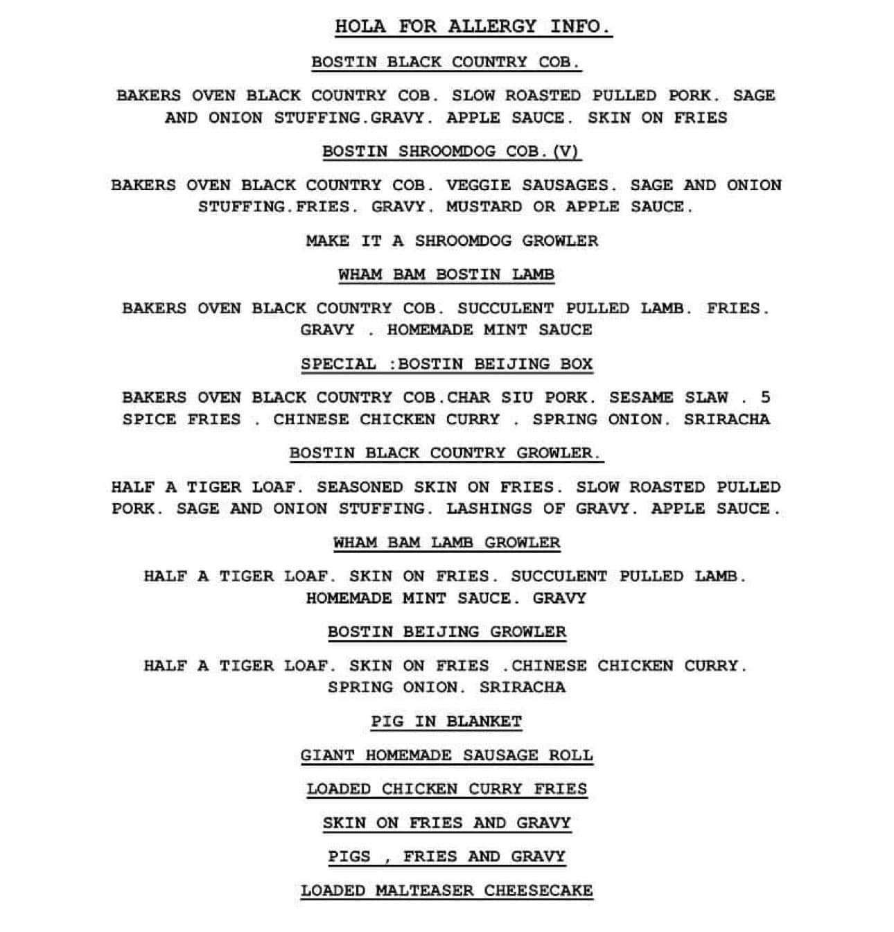 New Inn Norton - Menu Drop For Awesome KITSCH.streetfood....