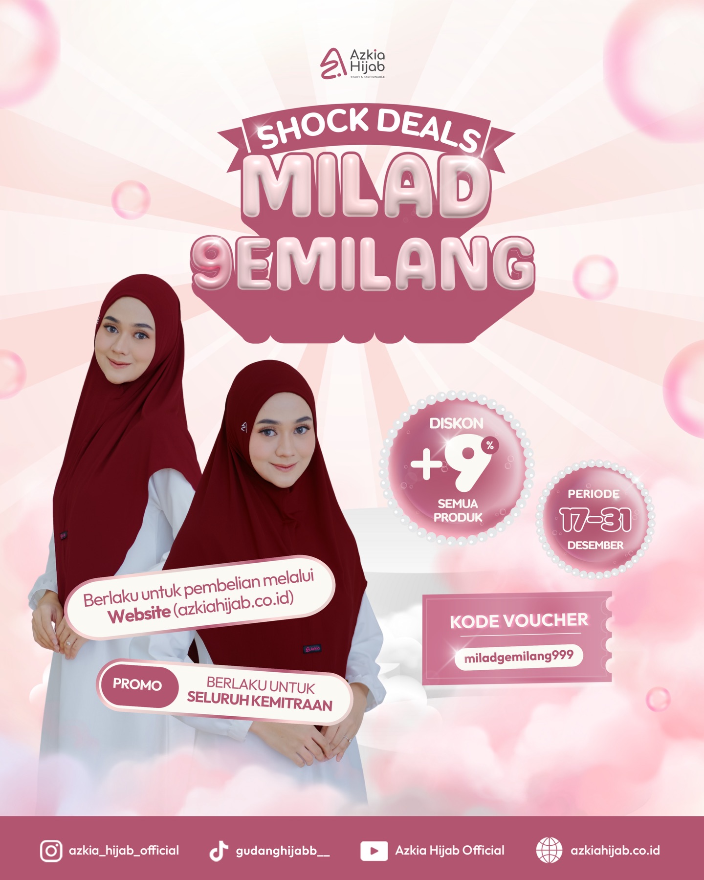 Azkia - 🎉 Milad Gemilang Azkia Hijab ke-9 🎉 Perjalanan 9 tahun penuh ...