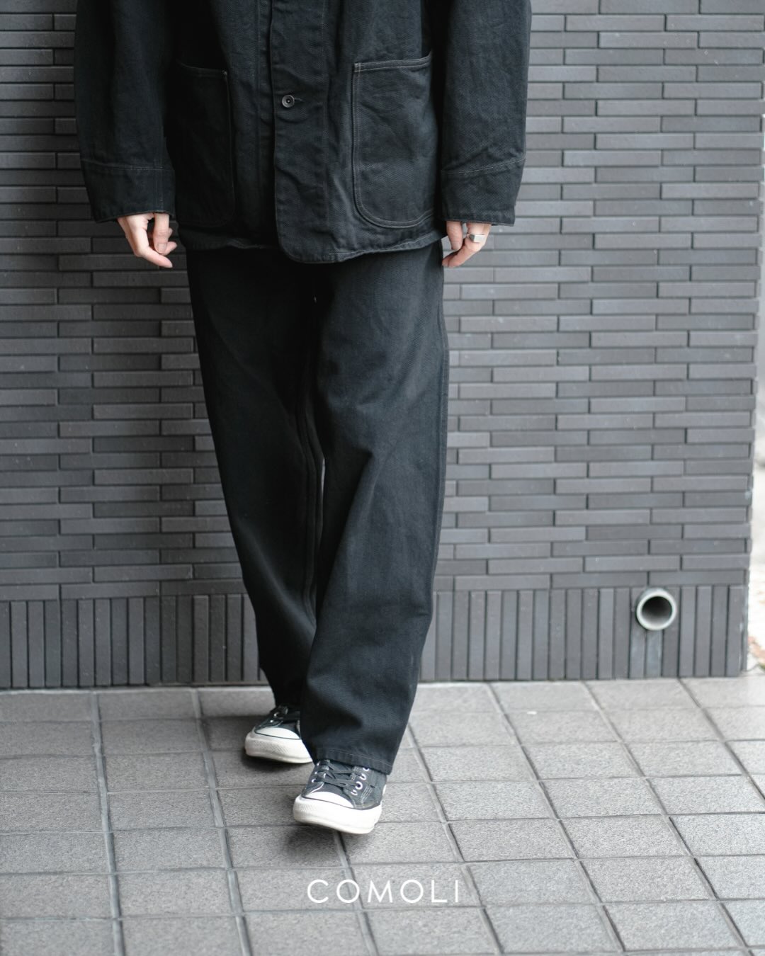 COMOLI “ ブラックデニム ワークジャケット ” lot : D01-01002 color