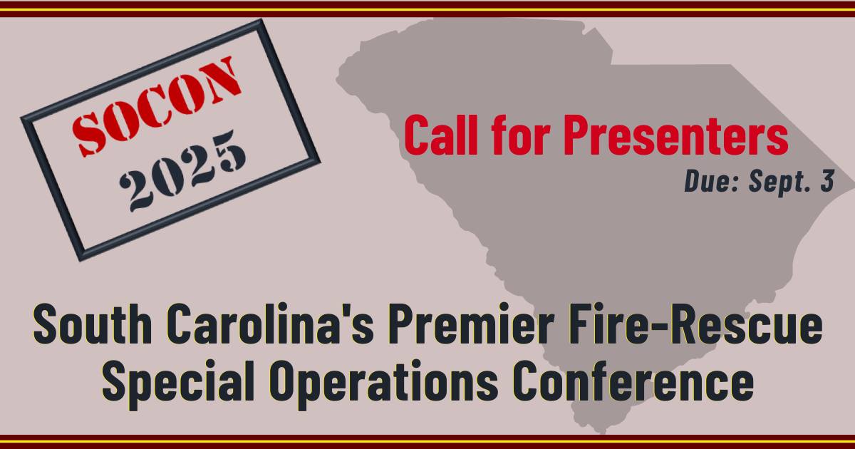 South - SOCON 2025 - Call for Presenters! VISIT: https://statefire.llr ...