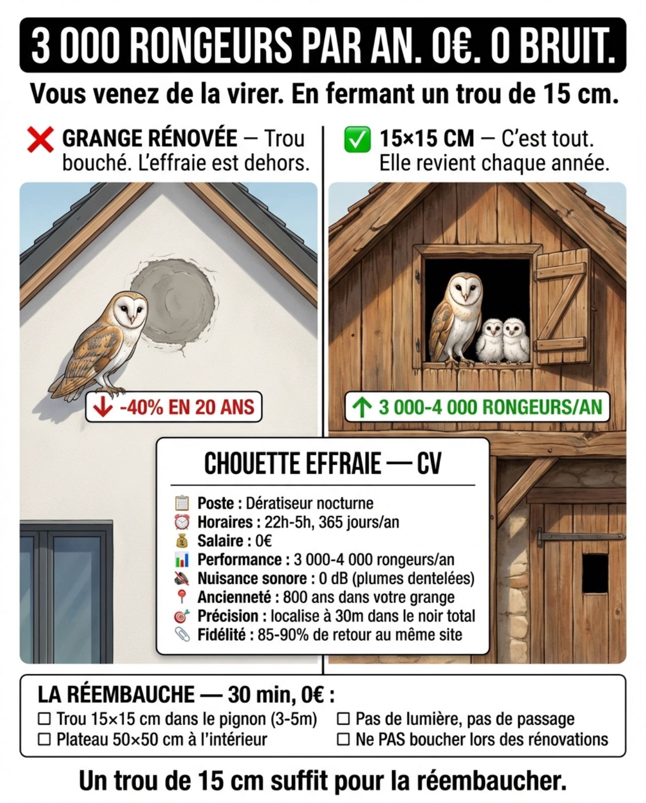 Gardiens - Elle élimine 3 000 rongeurs par an. Salaire : 0€. Horaires ...