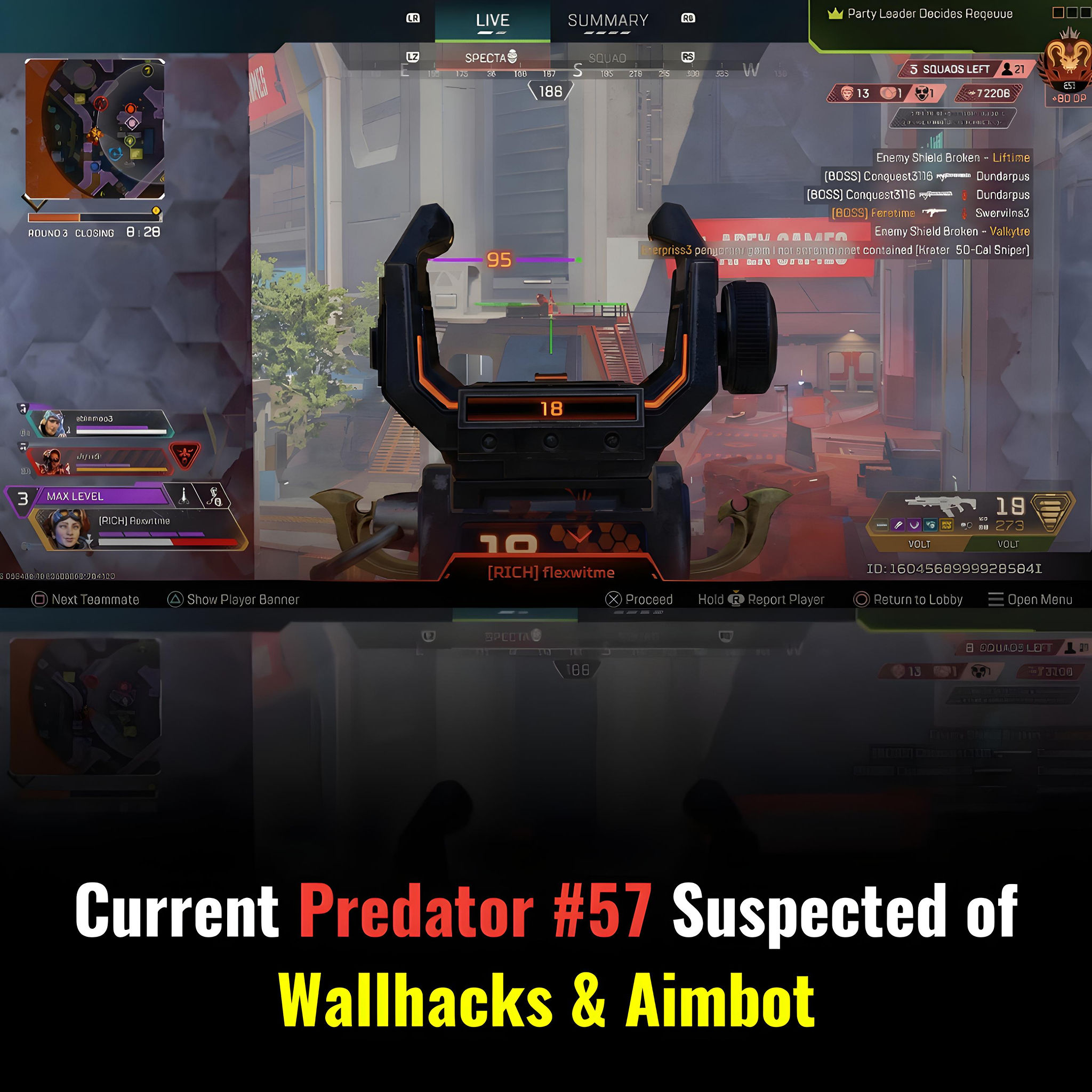 Movement - Current Predator #57 Suspected of Wallhacks & Aimbot I’ve ...