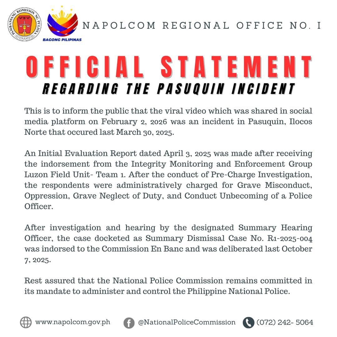 NAPOLCOM - READ | NAPOLCOM Commends PNP in Mollenido Double Murder Case ...