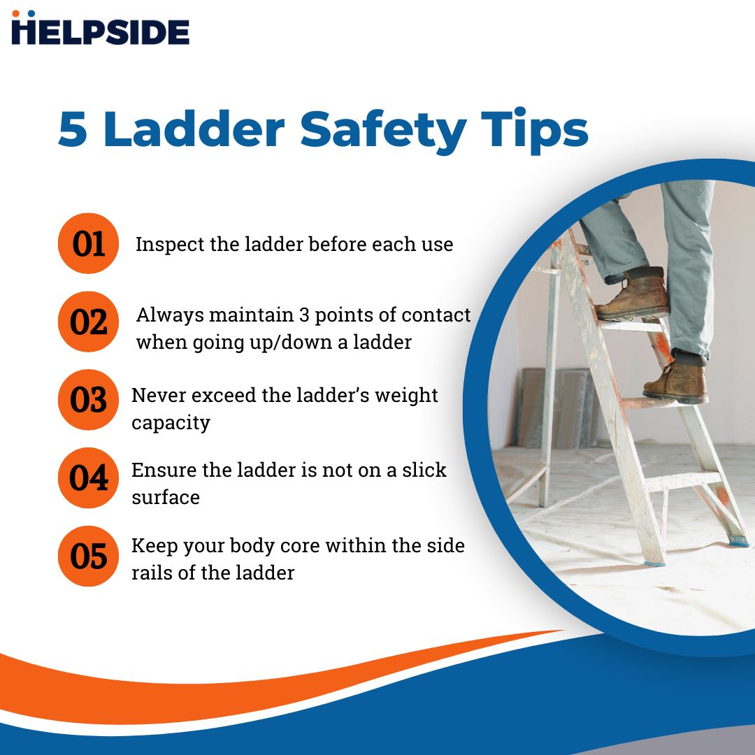 Helpside - 🚨 Safety First! Always use ladders properly to...