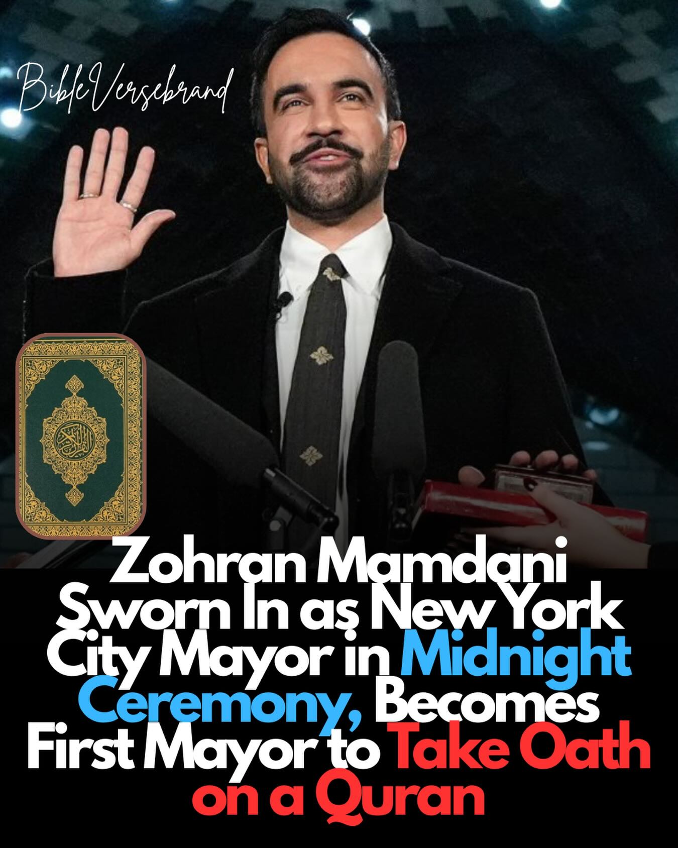 Bible - Zohran Mamdani was sworn in as the 112th mayor of New York City ...