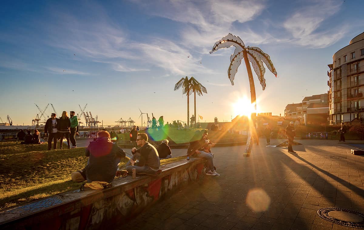 Palmen 🌴 gibt es auch in Hamburg, wenn auch nur aus Plastik