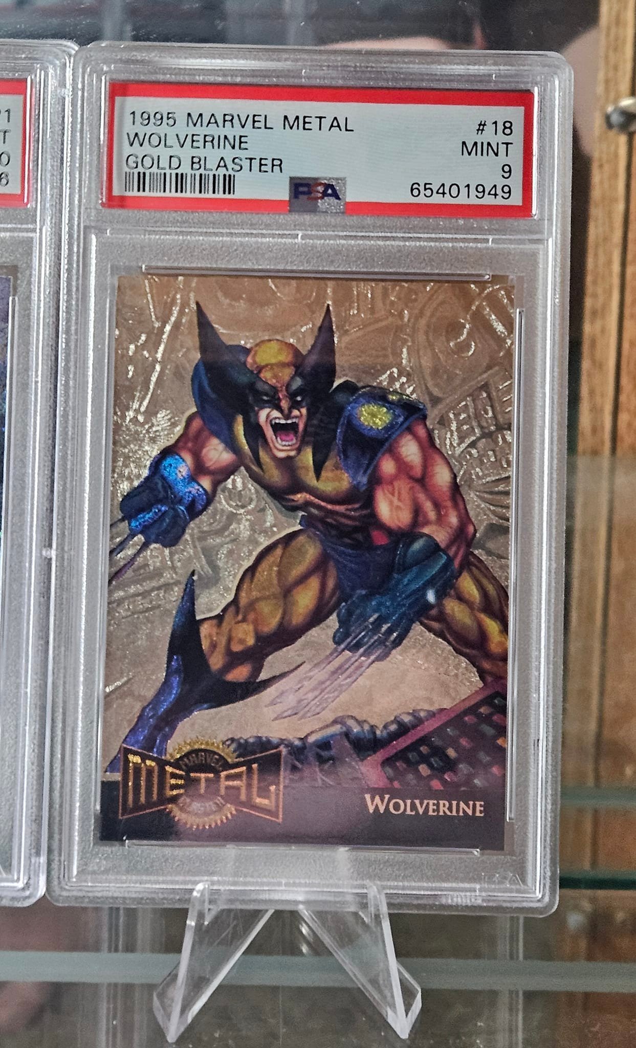 1995 marvel metal wolverine gold blaster psa 9 Asking $40 plus $5
