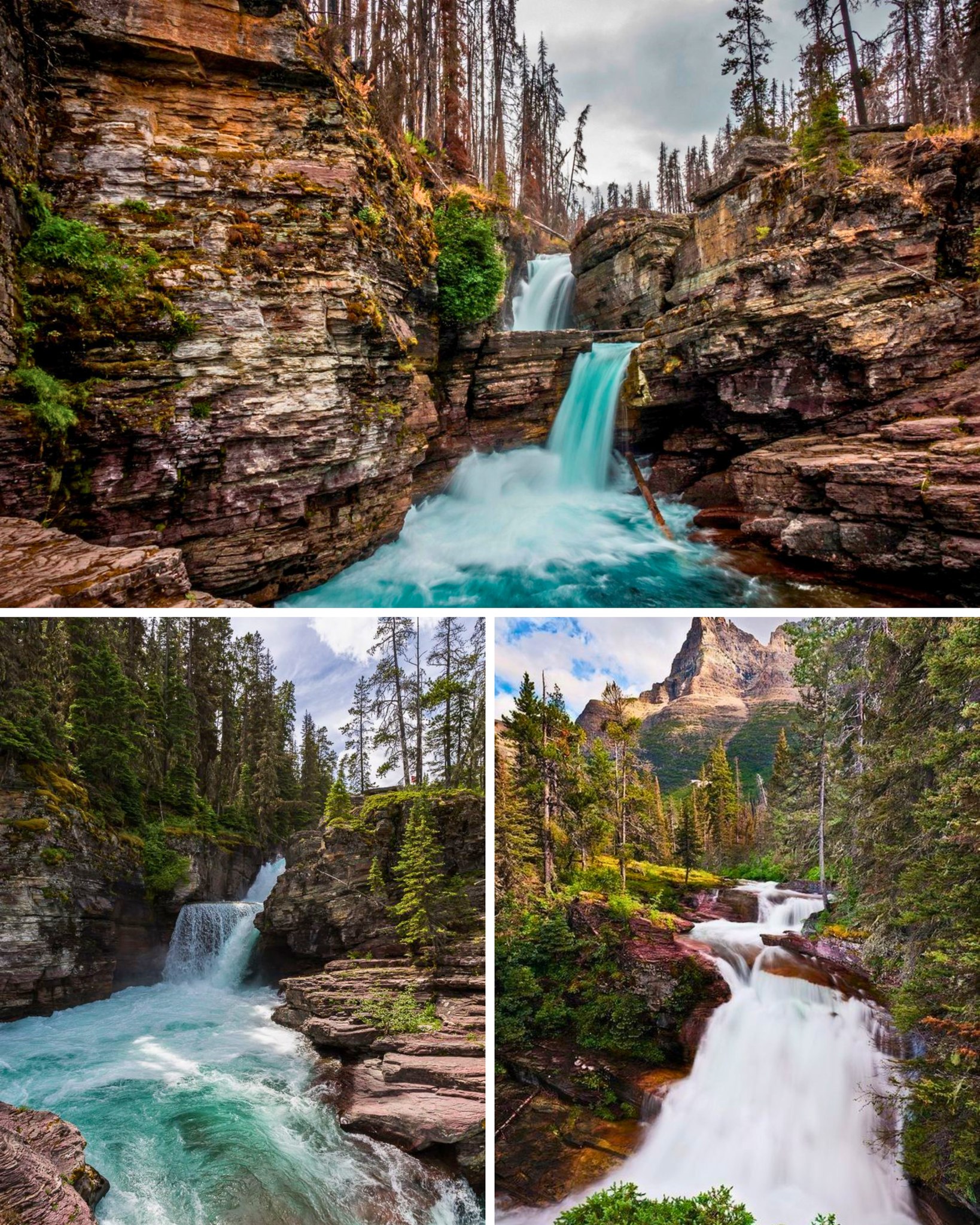 Amazing - St Mary Falls - Glacier National Park, Montana, USA St. Mary ...