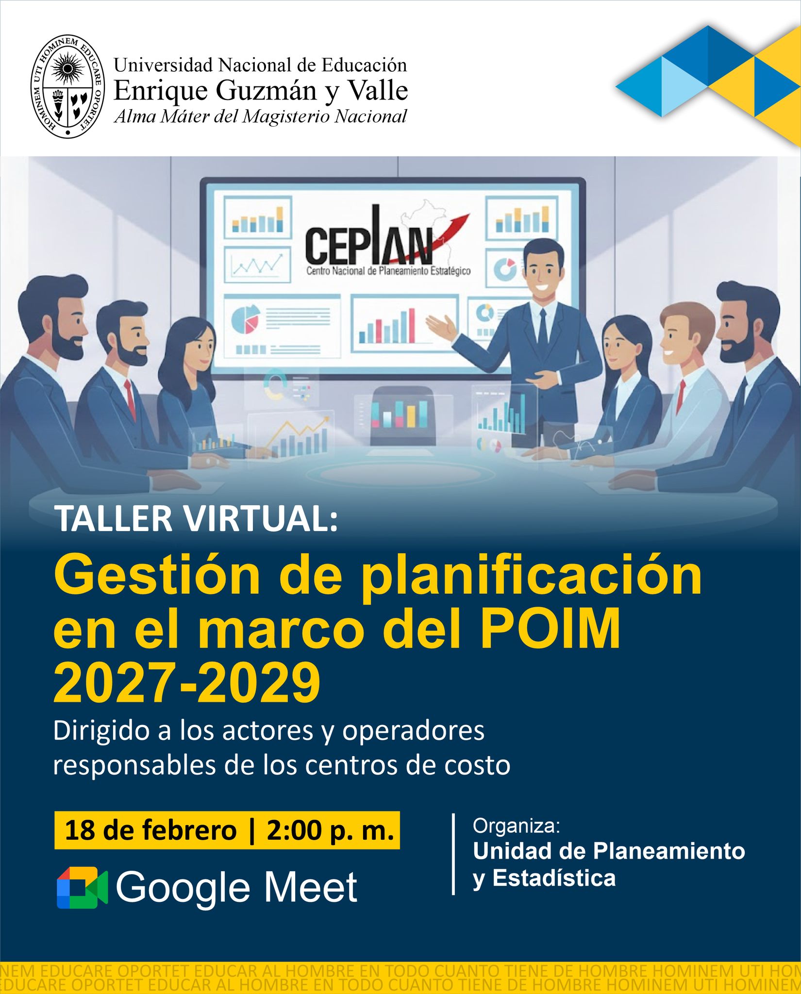 Universidad - 📢 TALLER VIRTUAL “Gestión de planificación en el marco ...