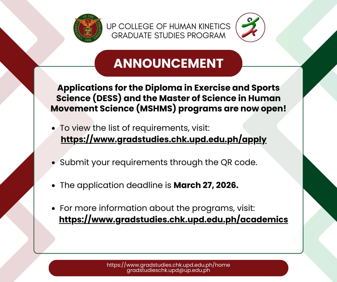 UPD CHK Graduate Studies Program | Quezon City