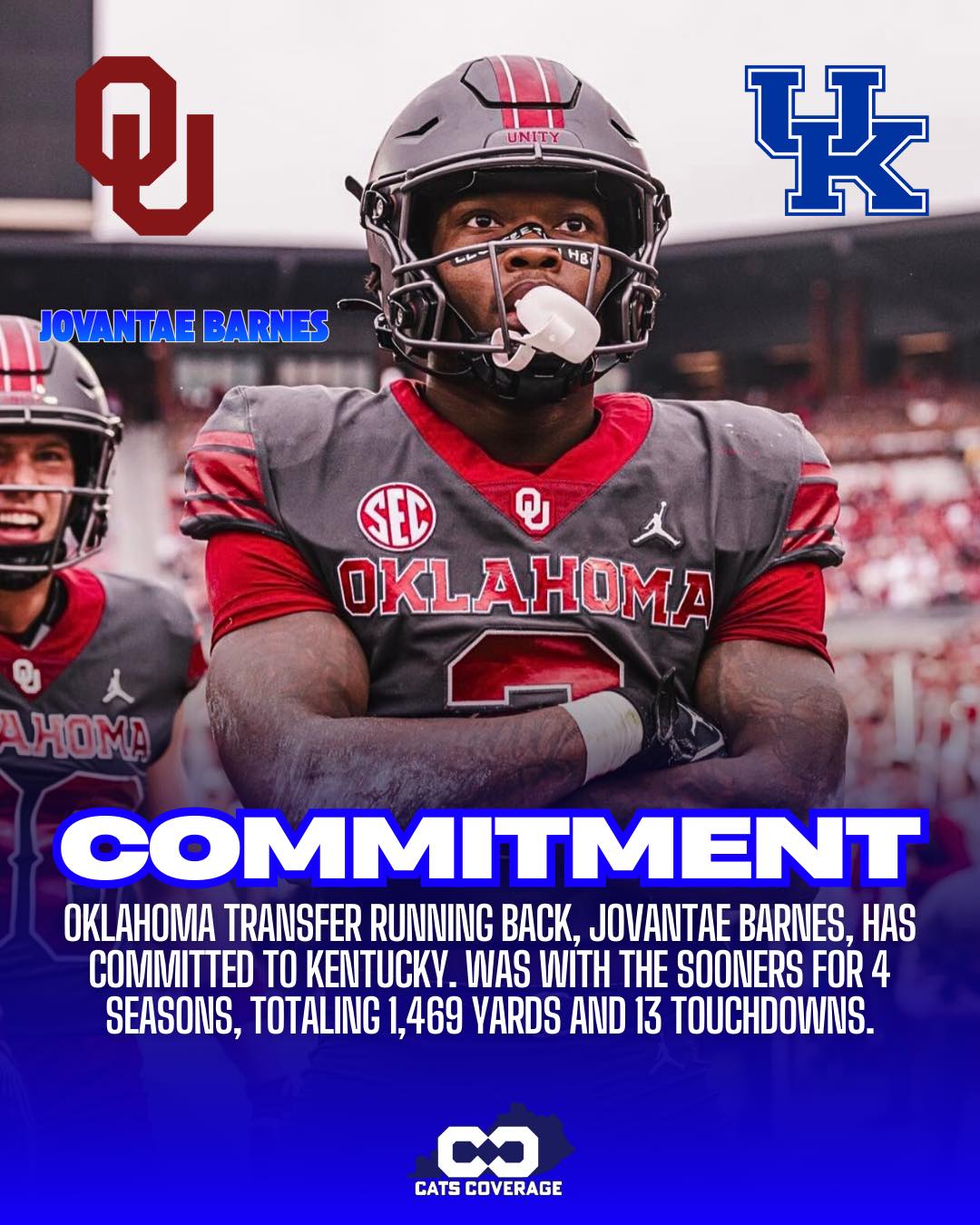Cats Coverage - BREAKING: Oklahoma Football transfer... | Facebook